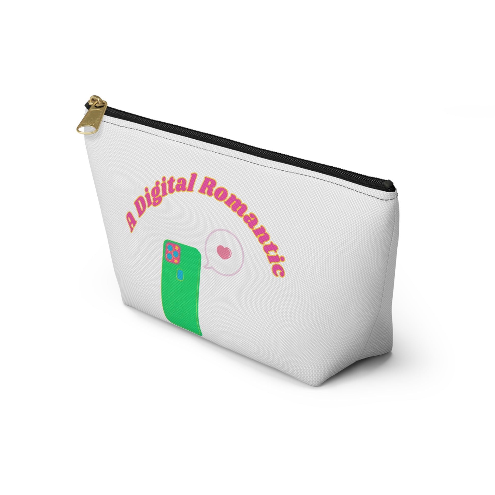 Digital Romantic Accessory Pouch, Cute Makeup Bag, Wedding Favours, Tech Lover Gift, Travel Organizer, Funny Gift Idea