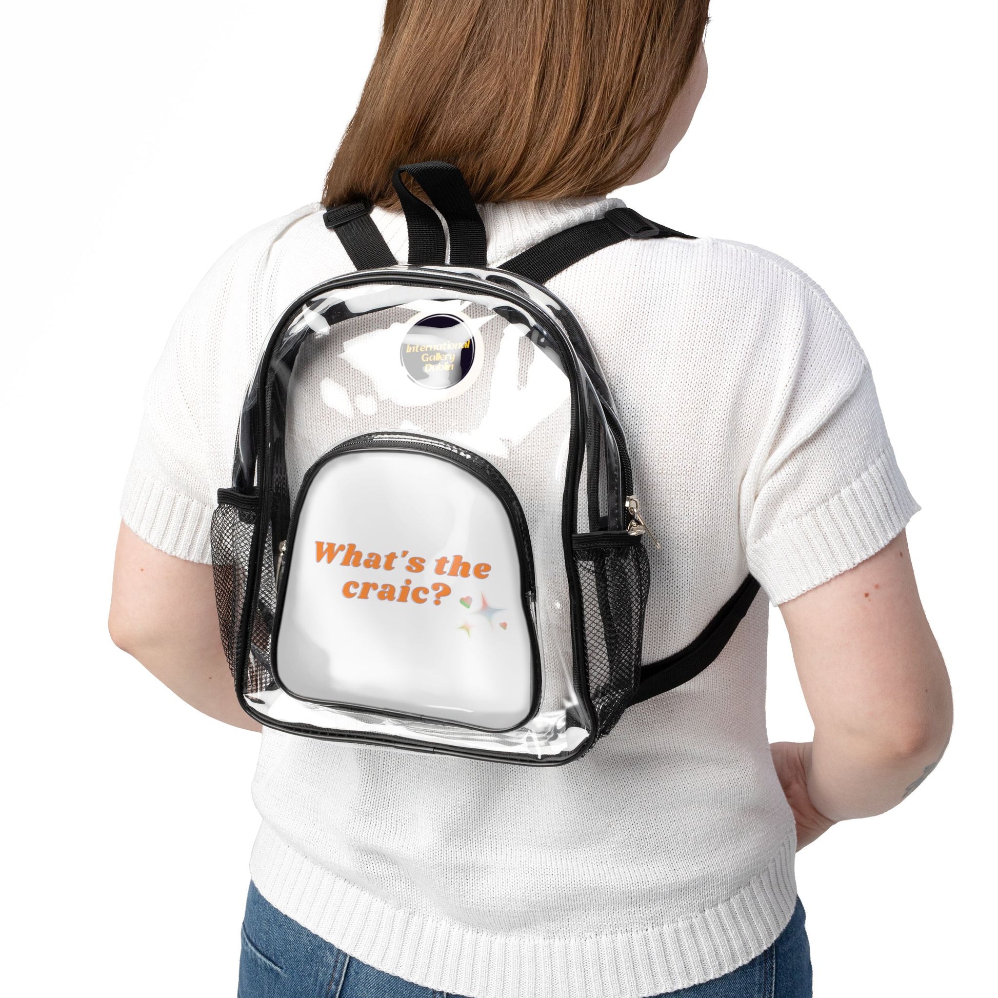 Clear Stadium Backpack for Game Day, Transparent Bag, Sports Event Bag, Festival Backpack, College Essentials, Clear Bag Policy Compliant