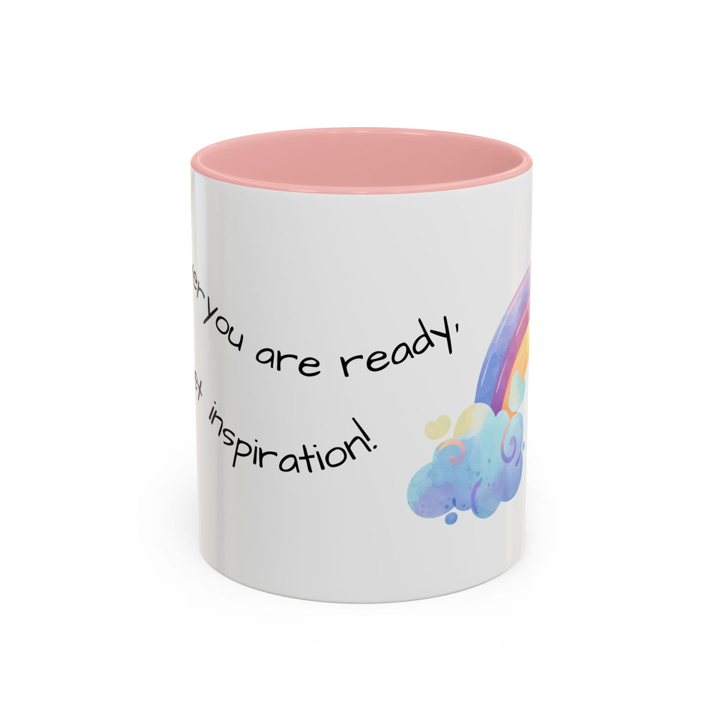 Inspirational Rainbow Coffee Mug, Motivational Cup for Daily Use, Gift for Friends, Home/Office Decor, Positive Vibes Mug