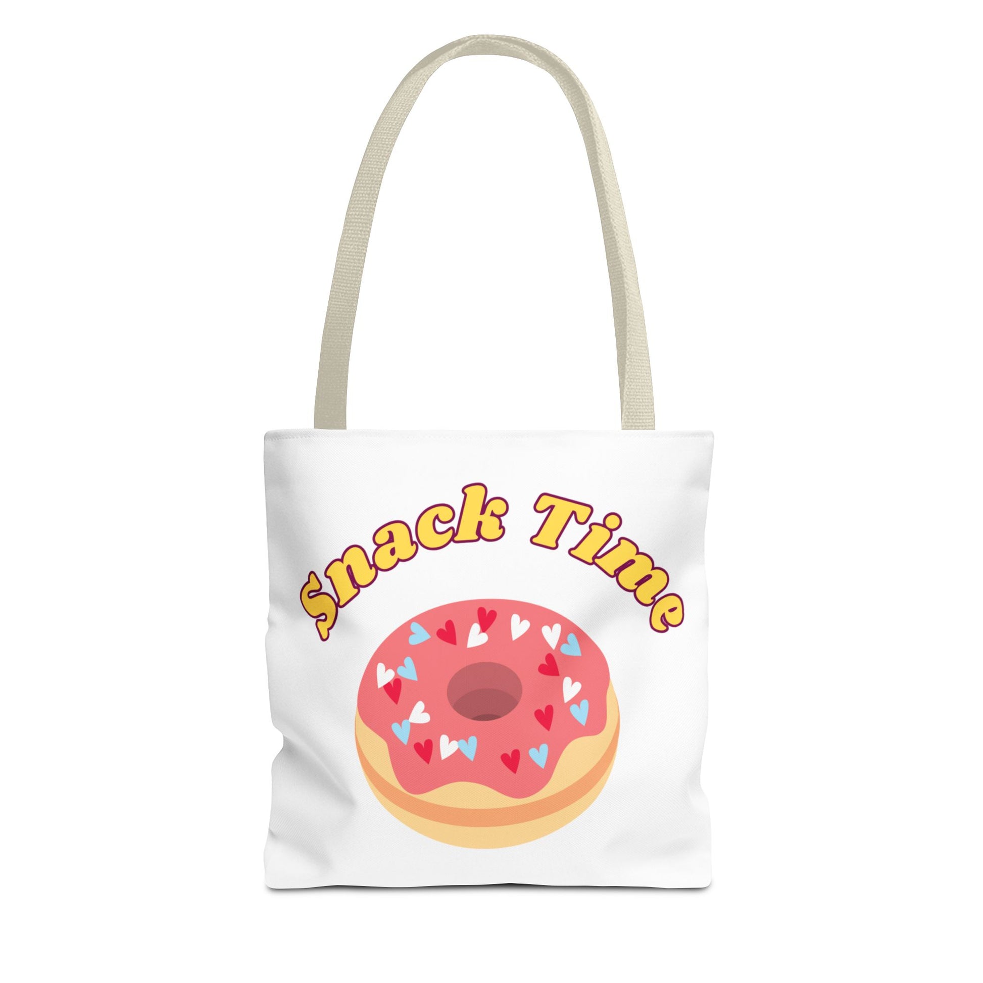 Snack Time Tote Bag, Fun Shopping Bag, Casual Carryall, Gift for Food Lovers, Cute Grocery Tote