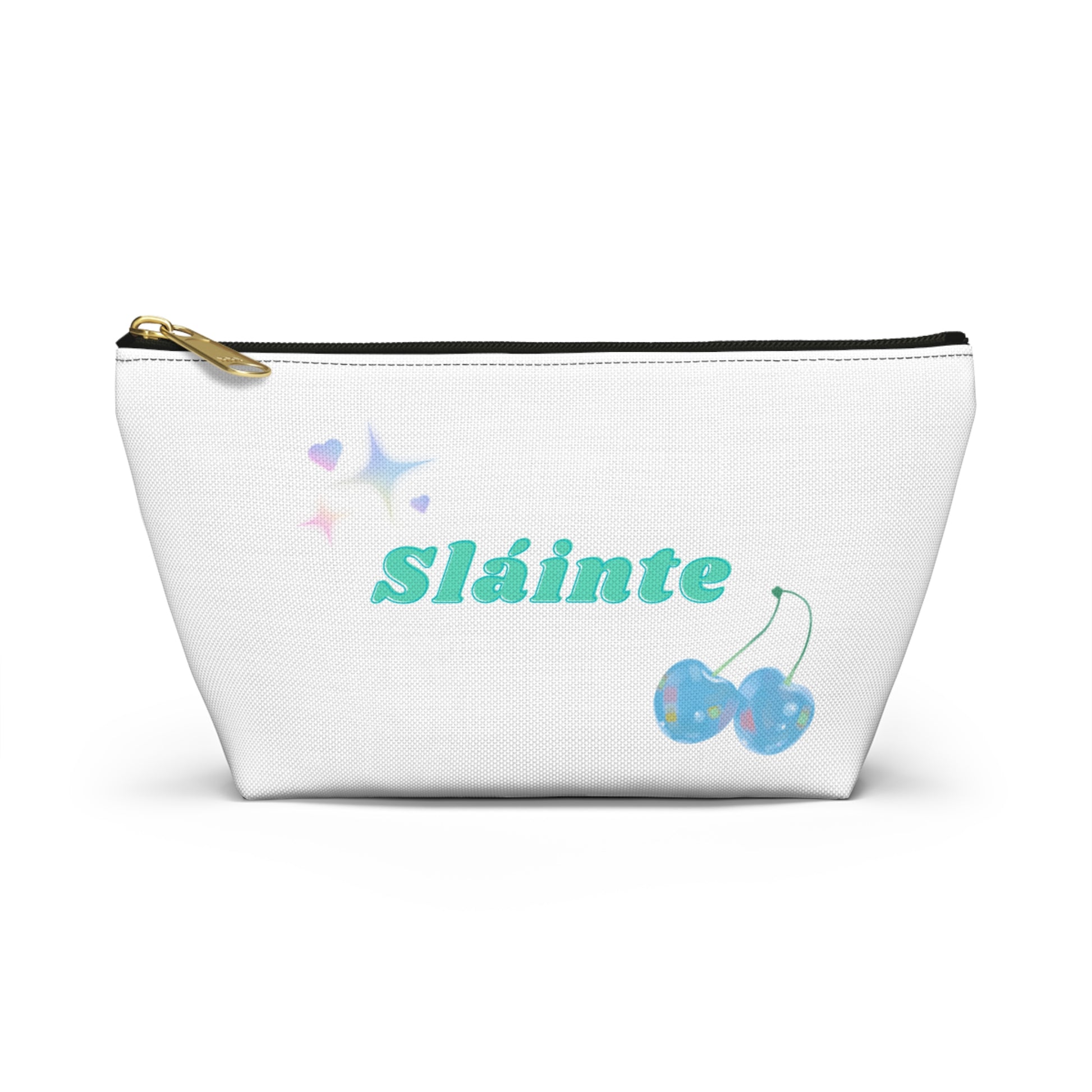 Sláinte, Cheers in Irish,  Cherry Design Accessory Pouch, Cute Cosmetic Bag, Travel Organizer, Birthday Gift, Irish Celebration, Stylish Storage