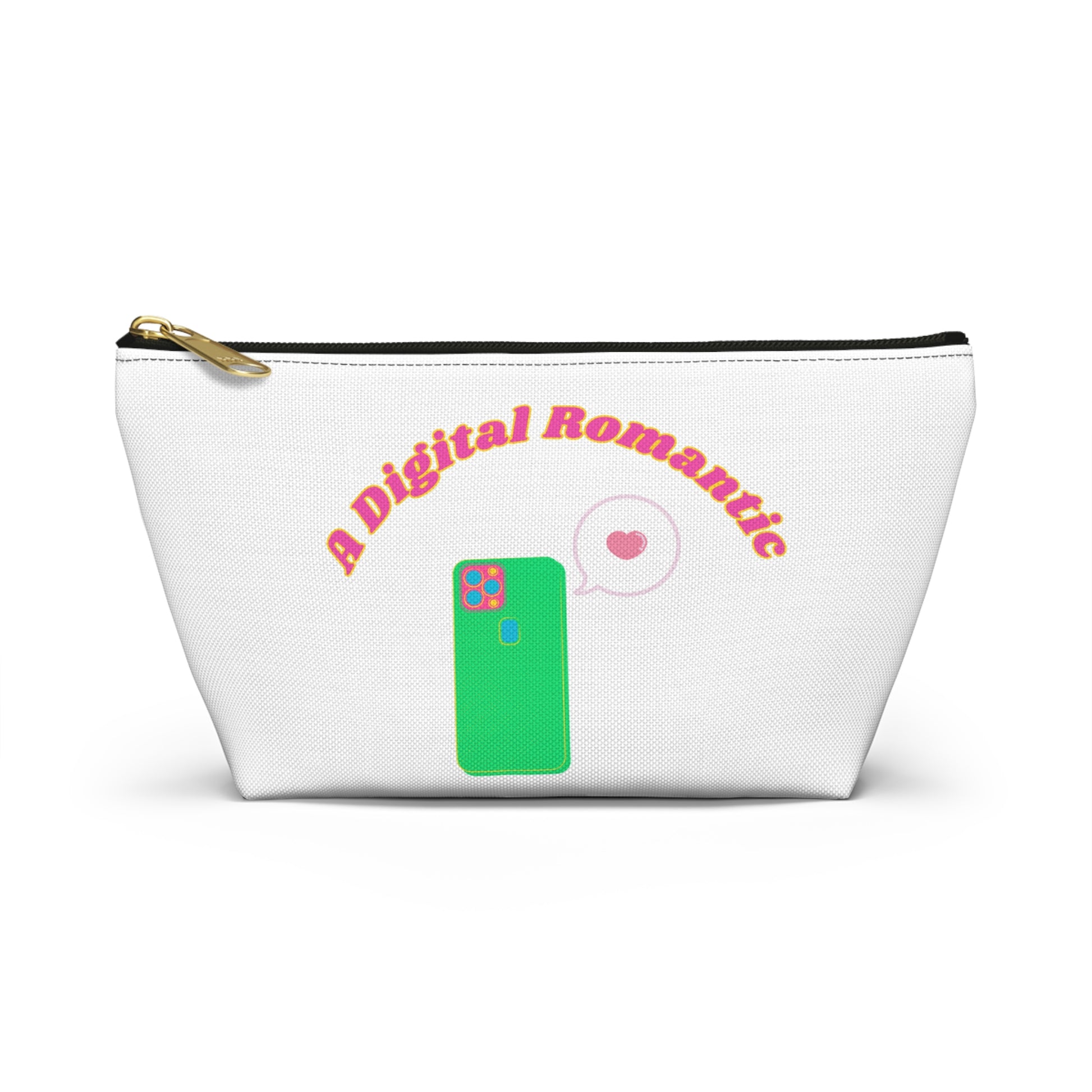 Digital Romantic Accessory Pouch, Cute Makeup Bag, Wedding Favours, Tech Lover Gift, Travel Organizer, Funny Gift Idea