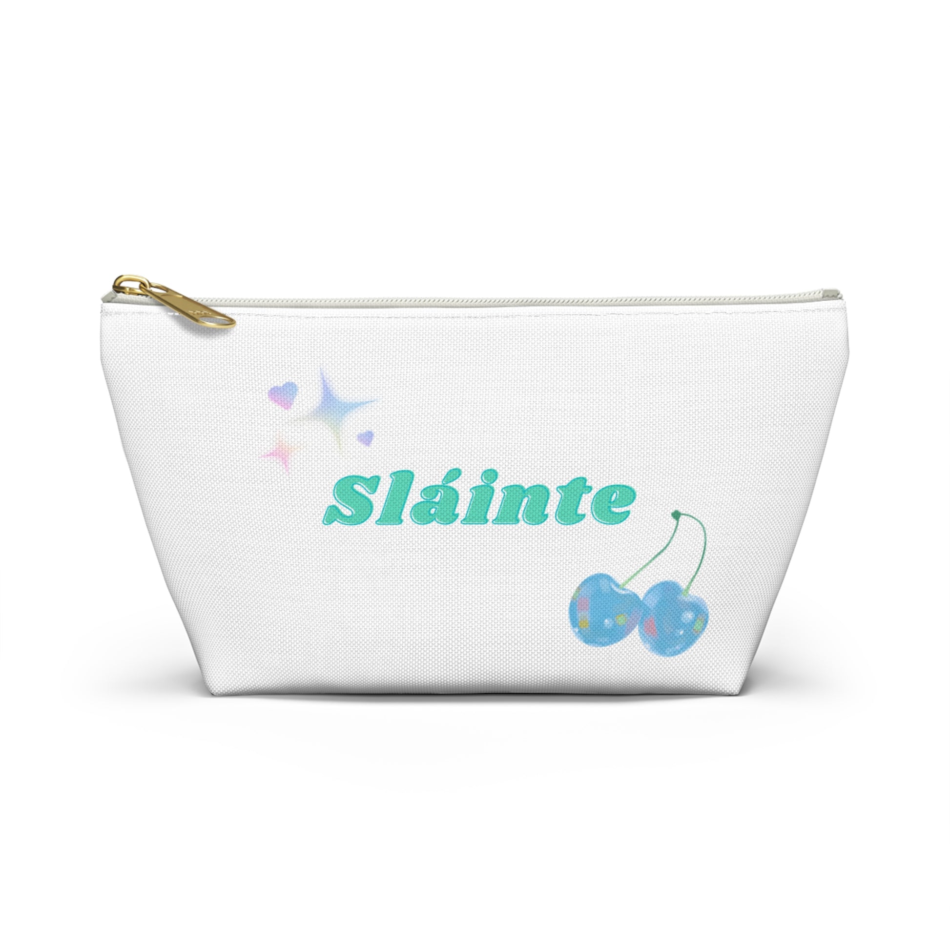 Sláinte, Cheers in Irish,  Cherry Design Accessory Pouch, Cute Cosmetic Bag, Travel Organizer, Birthday Gift, Irish Celebration, Stylish Storage