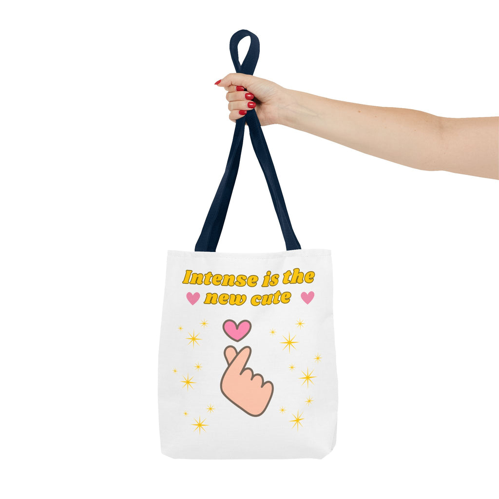 Intense is the New Cute Tote Bag, Cute Shopping Bag, Gift for Friends, Motivational Tote, Stylish Everyday Carrier