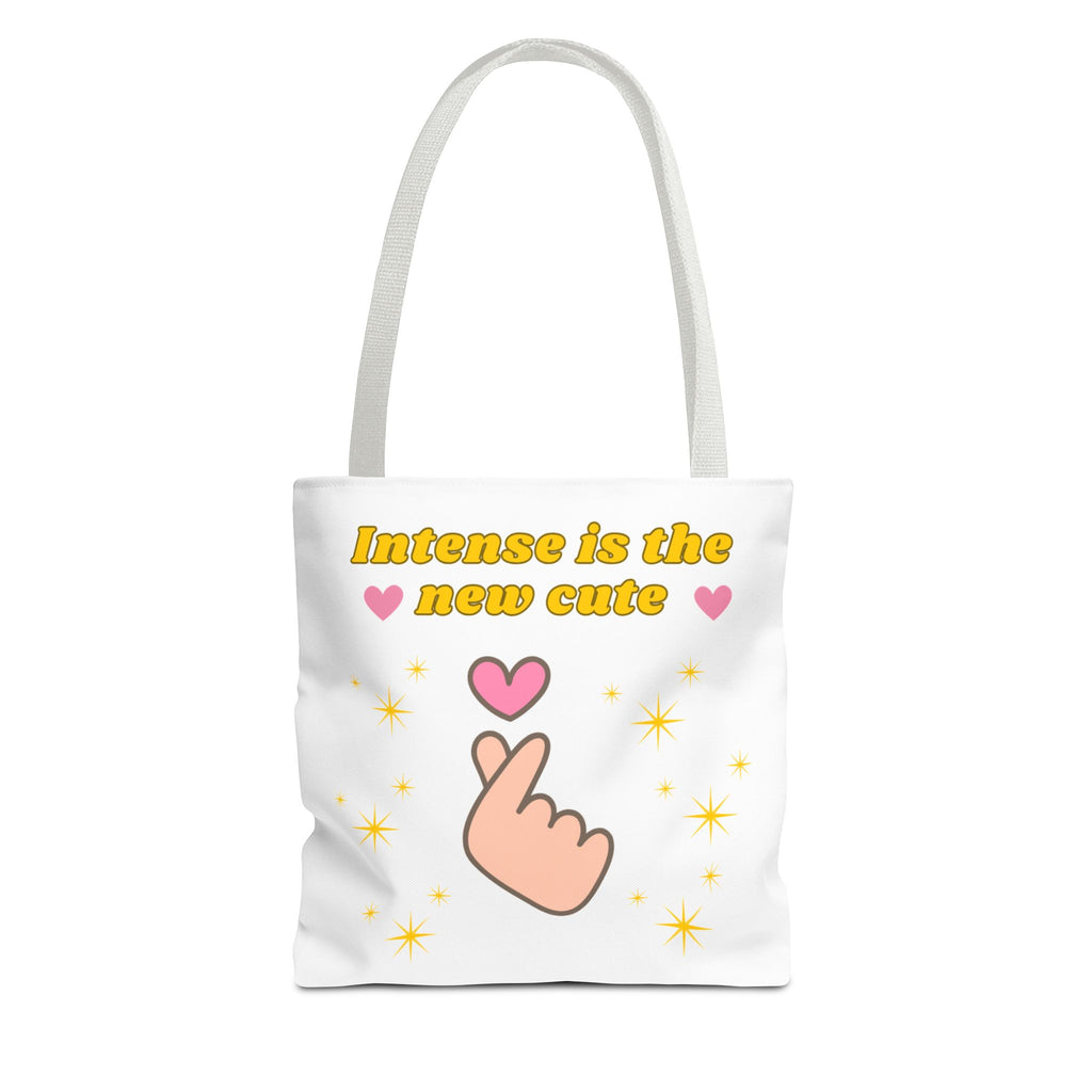 Intense is the New Cute Tote Bag, Cute Shopping Bag, Gift for Friends, Motivational Tote, Stylish Everyday Carrier