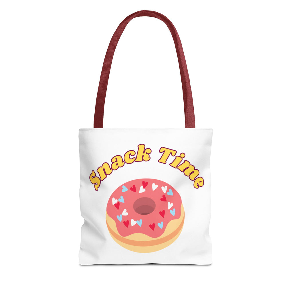 Snack Time Tote Bag, Fun Shopping Bag, Casual Carryall, Gift for Food Lovers, Cute Grocery Tote
