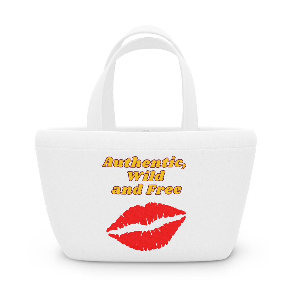 Stylish Lunch Bag - Authentic, Wild and Free, Reusable Tote, Eco-Friendly Food Carrier, Perfect for Work, School or Picnic