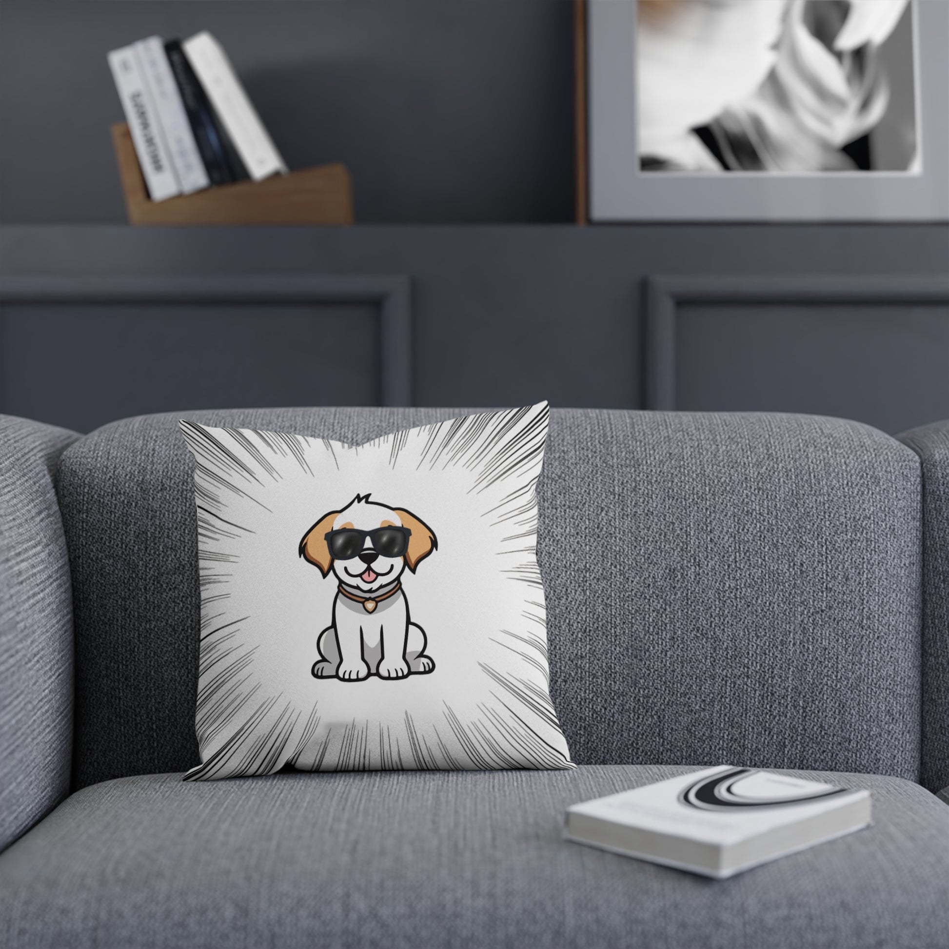 Cool Dog Cushion, Pet Lover Gift, Home Decor, Funny Dog Pillow, Dog Lover Cushion, Stylish Pet Decor
