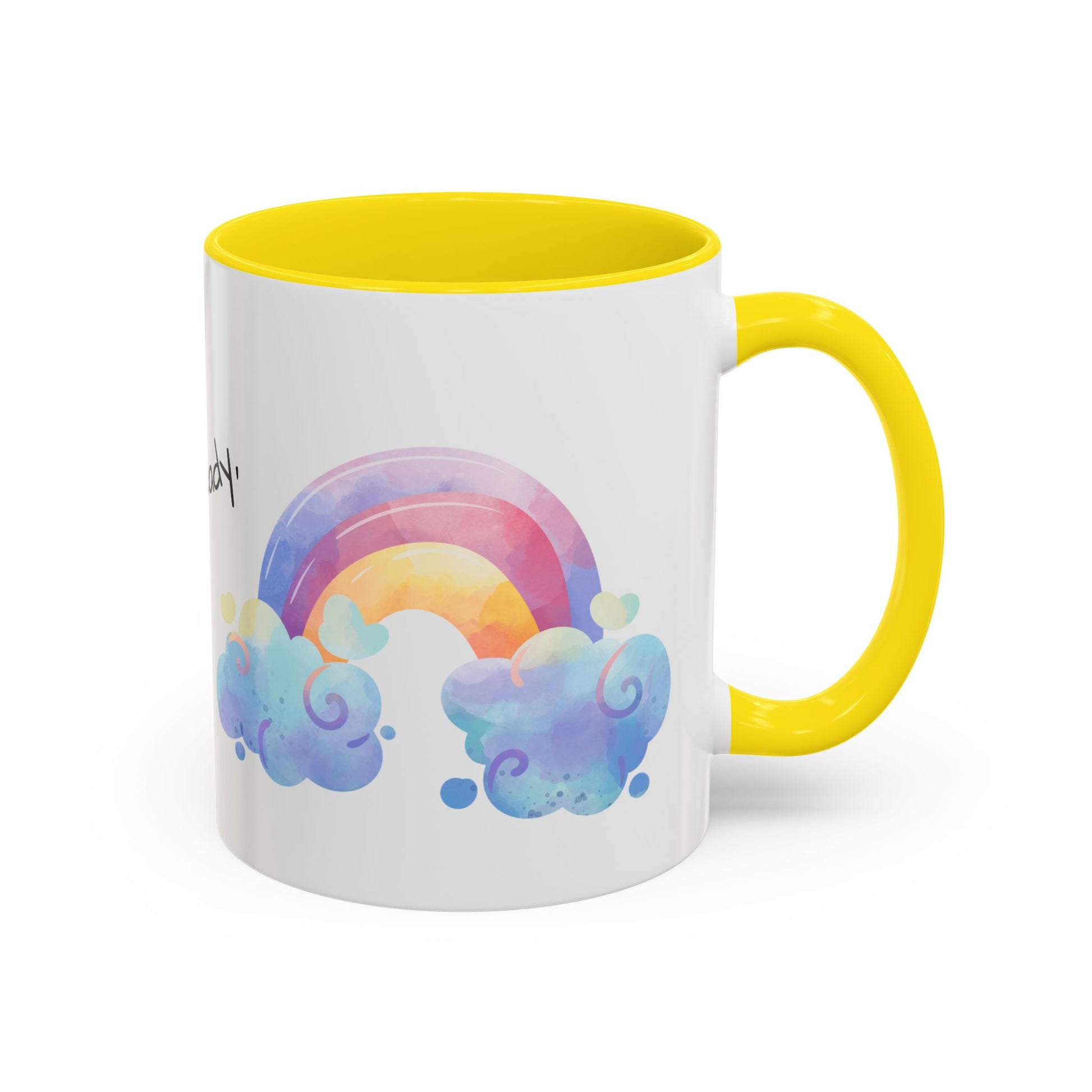 Inspirational Rainbow Coffee Mug, Motivational Cup for Daily Use, Gift for Friends, Home/Office Decor, Positive Vibes Mug