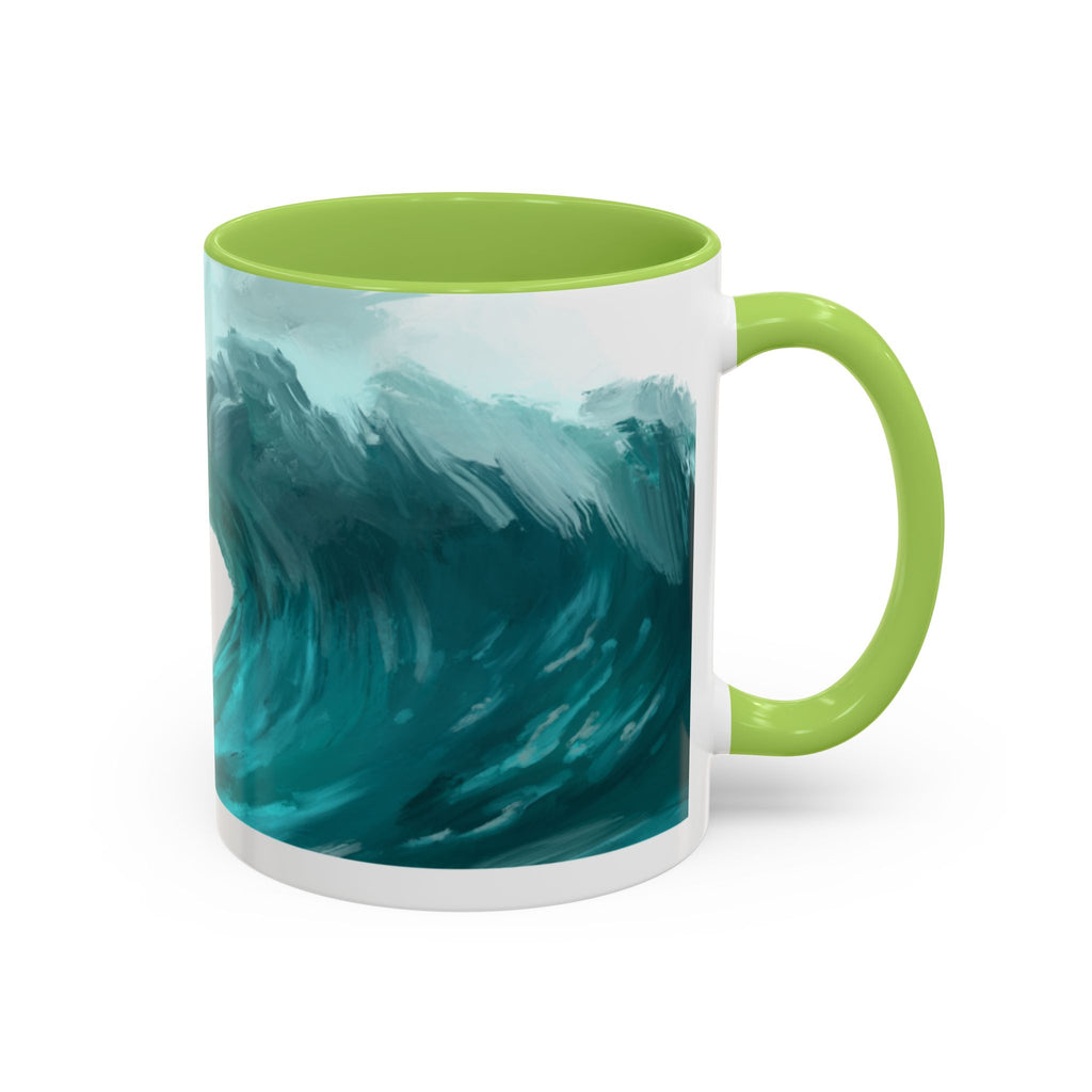 Ocean Wave Coffee Mug - Inspirational Drinkware, Gift for Surfers, Unique Beach Decor, Motivational Quote Mug