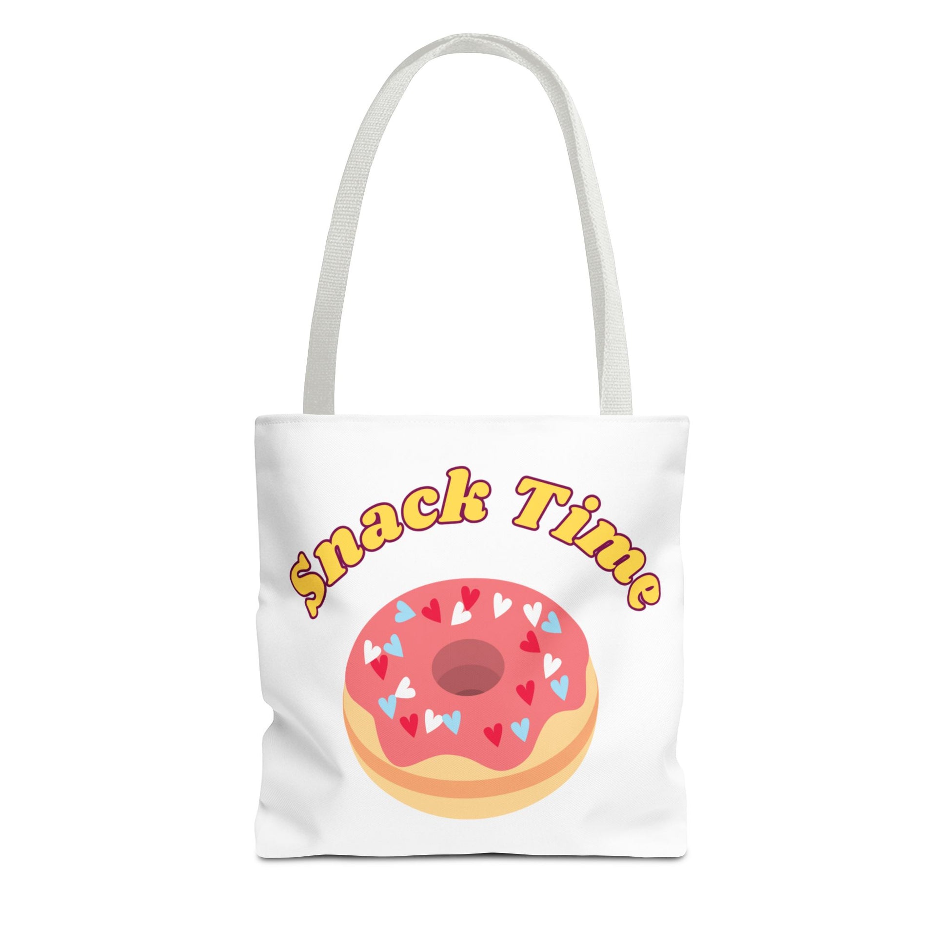 Snack Time Tote Bag, Fun Shopping Bag, Casual Carryall, Gift for Food Lovers, Cute Grocery Tote