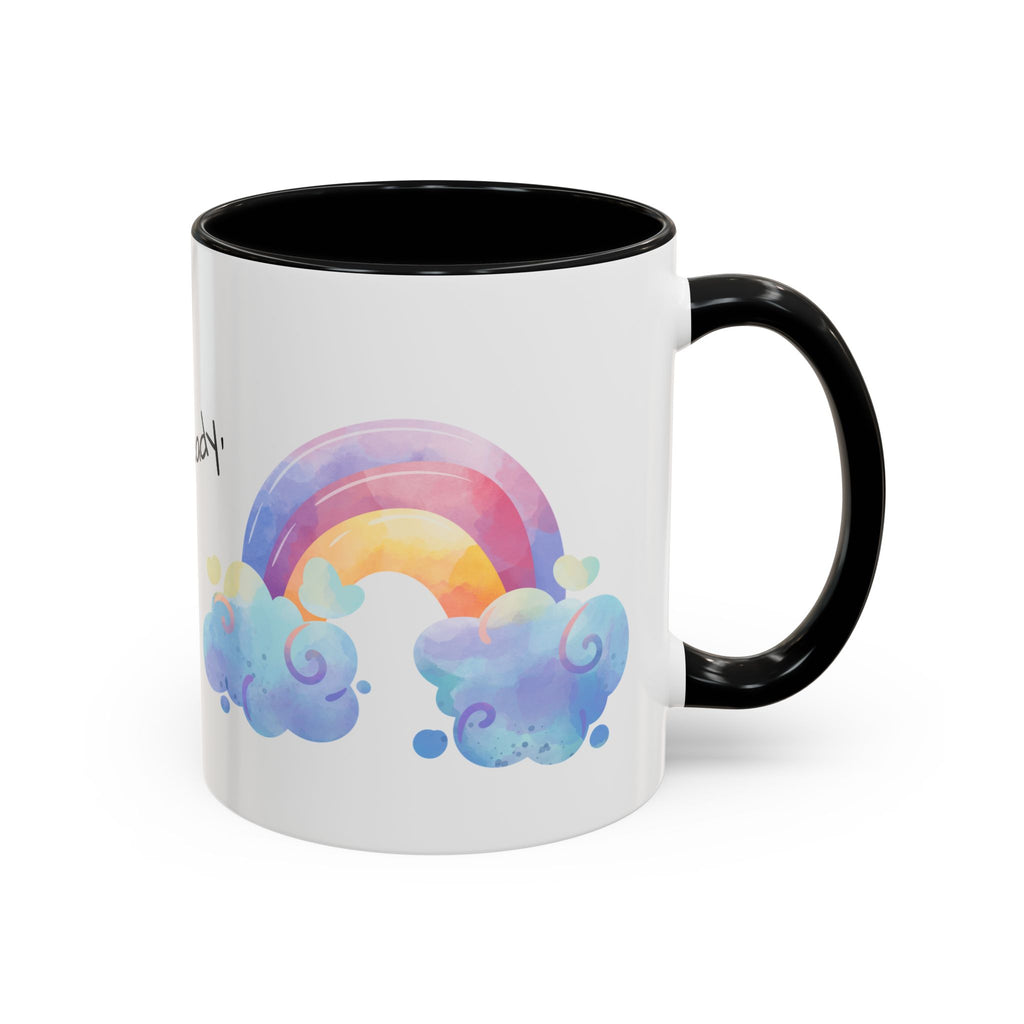 Inspirational Rainbow Coffee Mug, Motivational Cup for Daily Use, Gift for Friends, Home/Office Decor, Positive Vibes Mug
