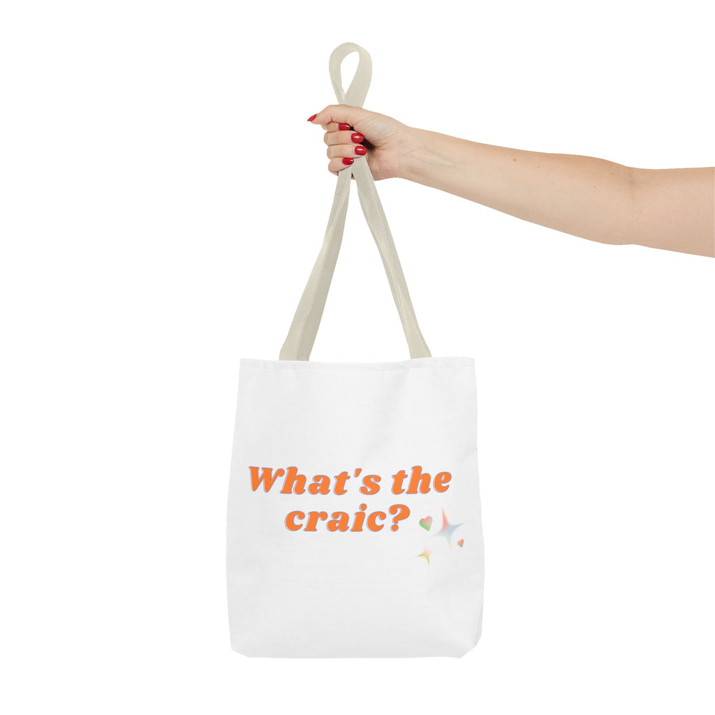 Fun Tote Bag – What's the Craic? | Perfect for Daily Use, Grocery Shopping, Beach Days, Best Friend Gifts, or Irish Culture Lovers