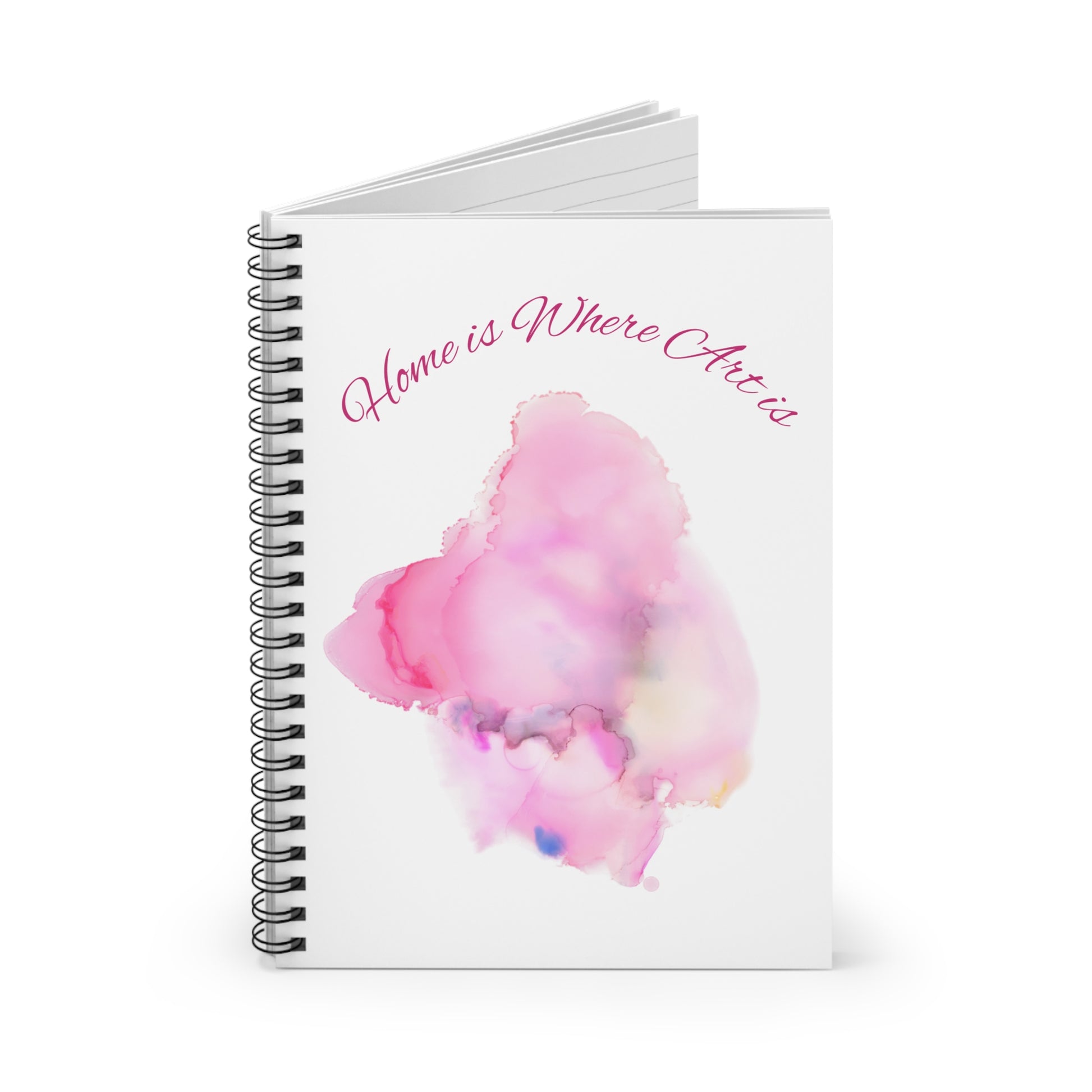 Home is Where Art is Spiral Notebook - Art Journal, Sketchbook, Inspirational Gift, Creative Writing, Unique Stationery
