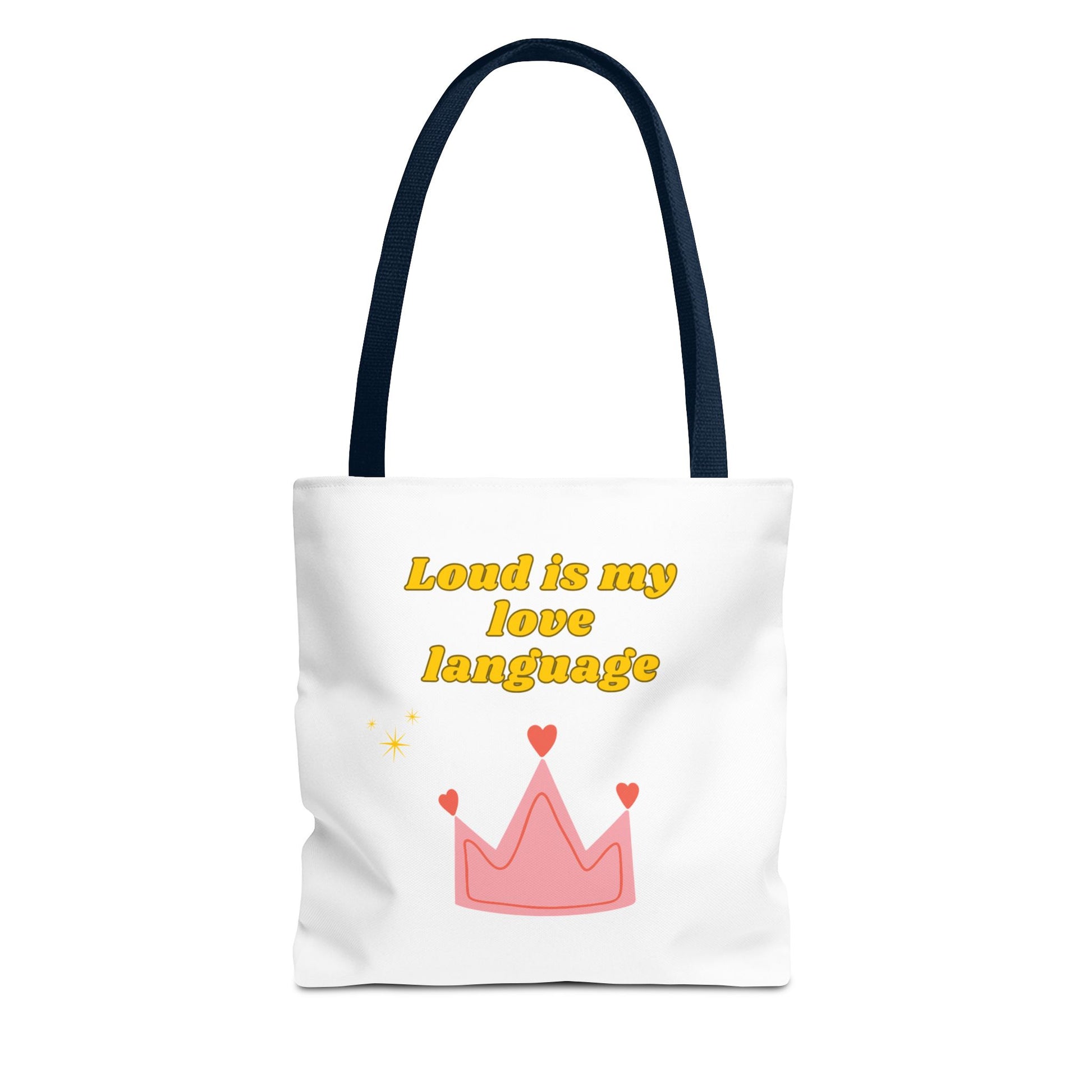 Loud Love Language Tote Bag, Cute Tote, Everyday Bag, Gift for Friends, Eco-Friendly Shopping, Personalized Style