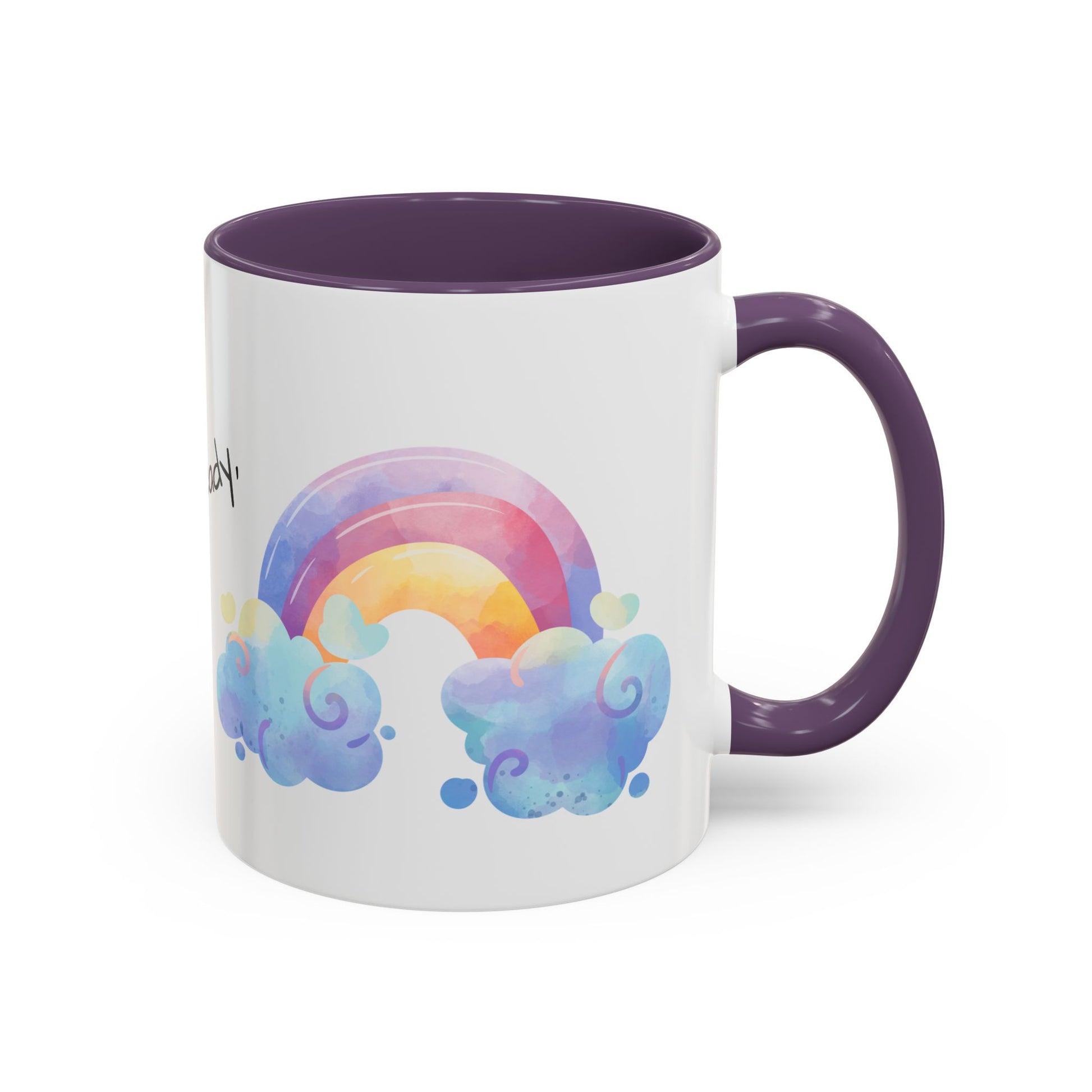 Inspirational Rainbow Coffee Mug, Motivational Cup for Daily Use, Gift for Friends, Home/Office Decor, Positive Vibes Mug