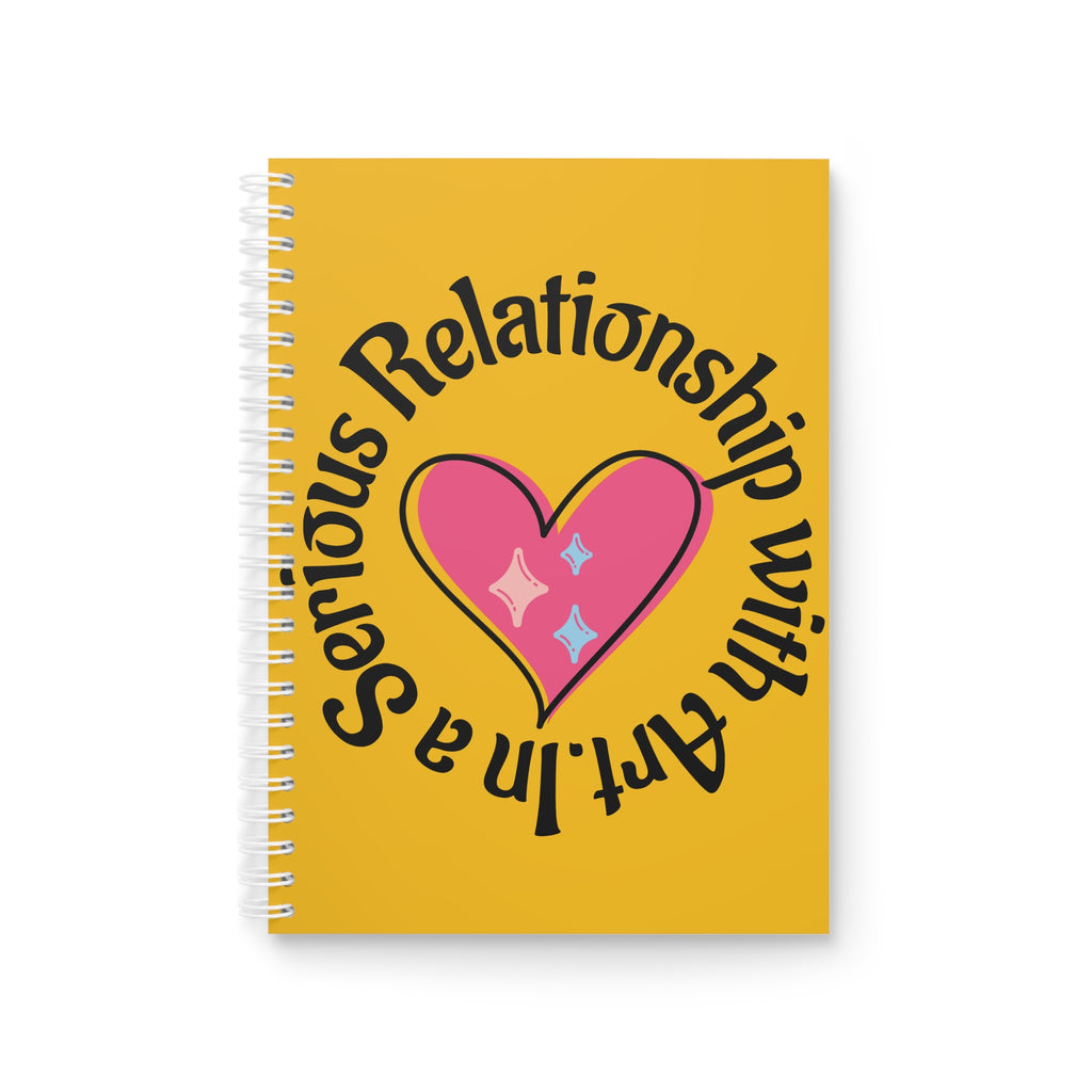 Serious Relationship Spiral Notebook, Cute Journal, Gift for Friends, School Supplies, Heart Design, Inspirational Notepad