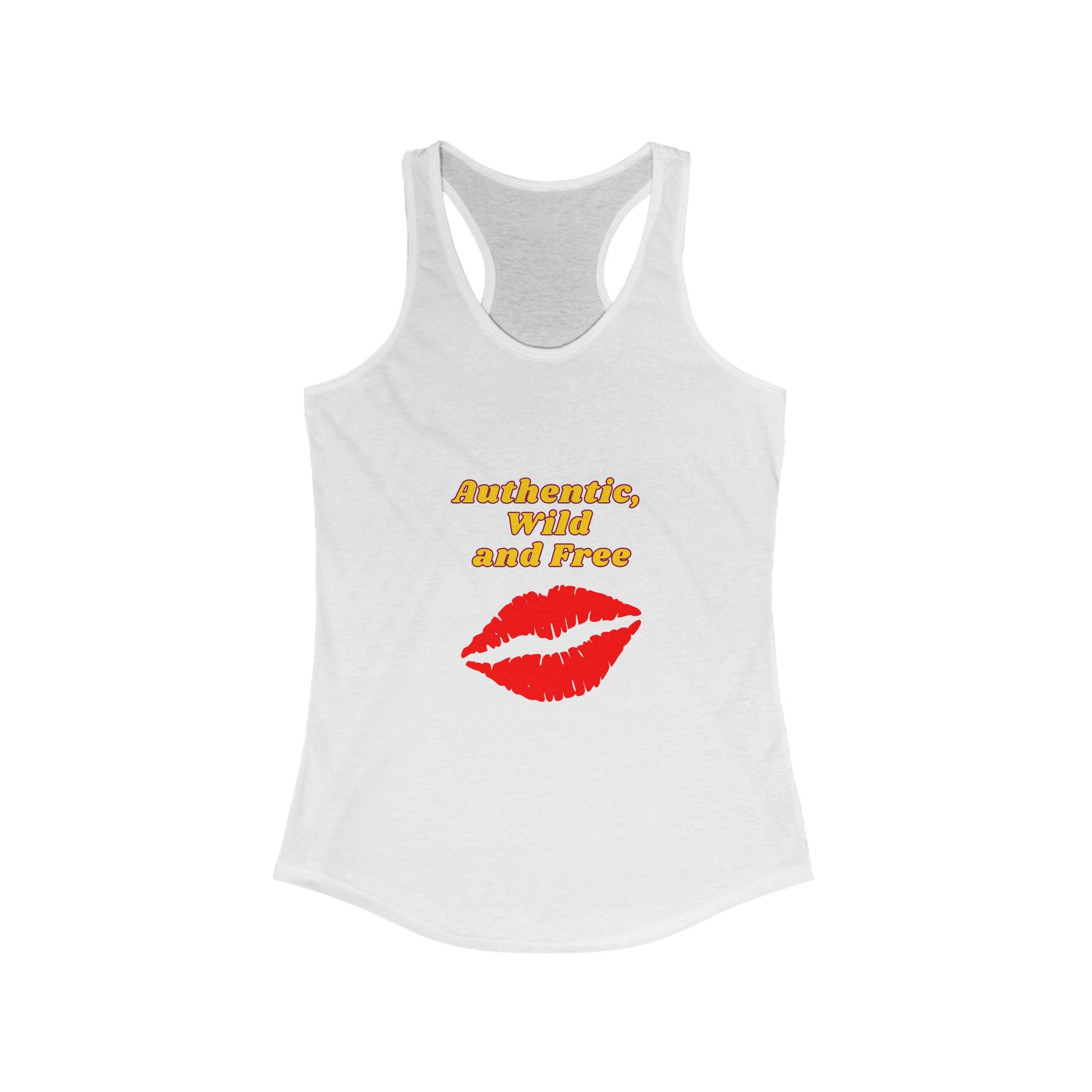 Authentic Wild and Free Women's Racerback Tank, Summer Style Top, Casual Wear, Festival Outfit, Gift for Her
