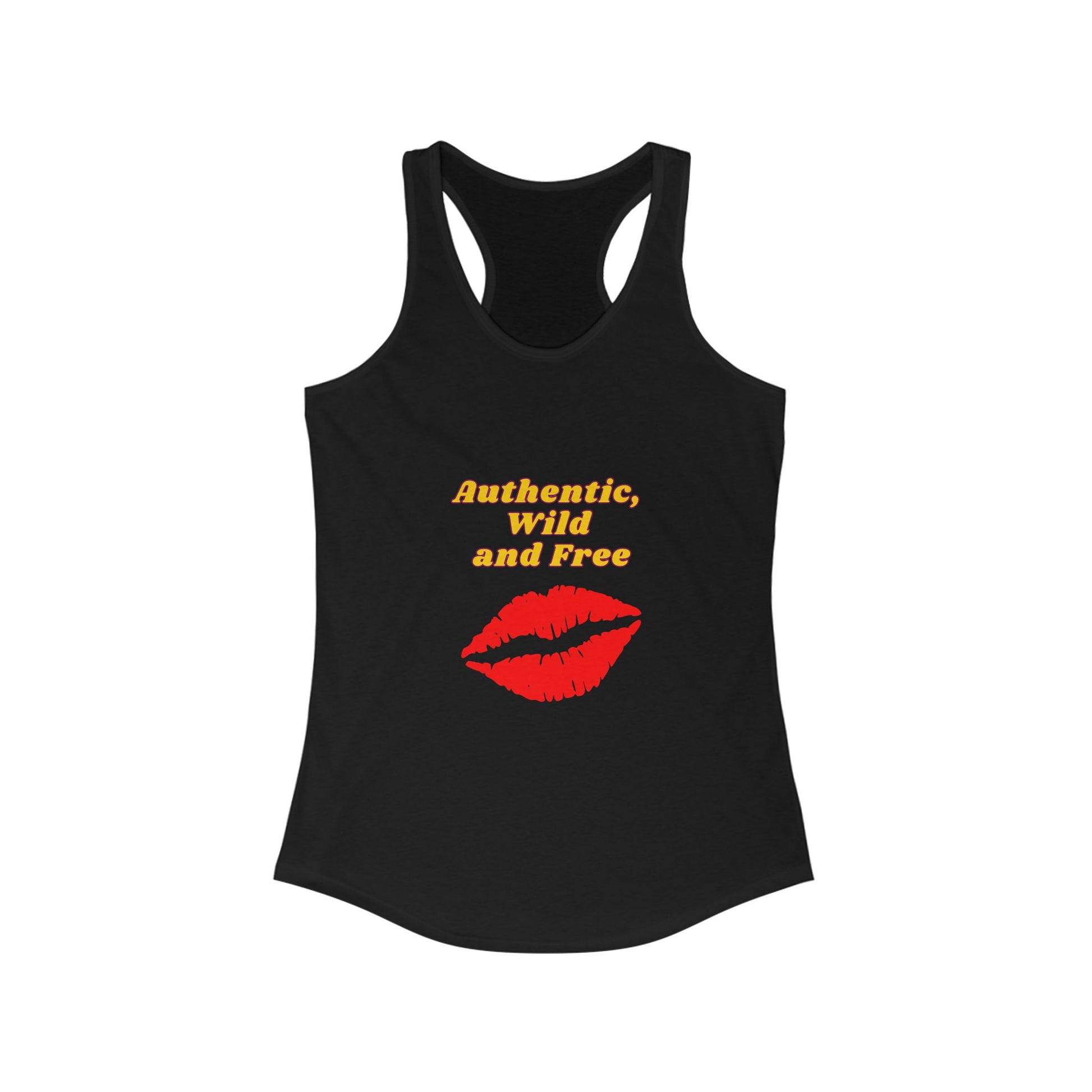 Authentic Wild and Free Women's Racerback Tank, Summer Style Top, Casual Wear, Festival Outfit, Gift for Her