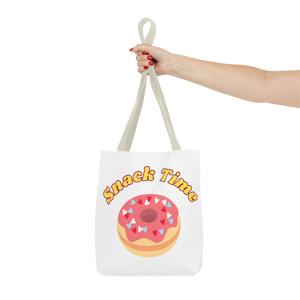 Snack Time Tote Bag, Fun Shopping Bag, Casual Carryall, Gift for Food Lovers, Cute Grocery Tote