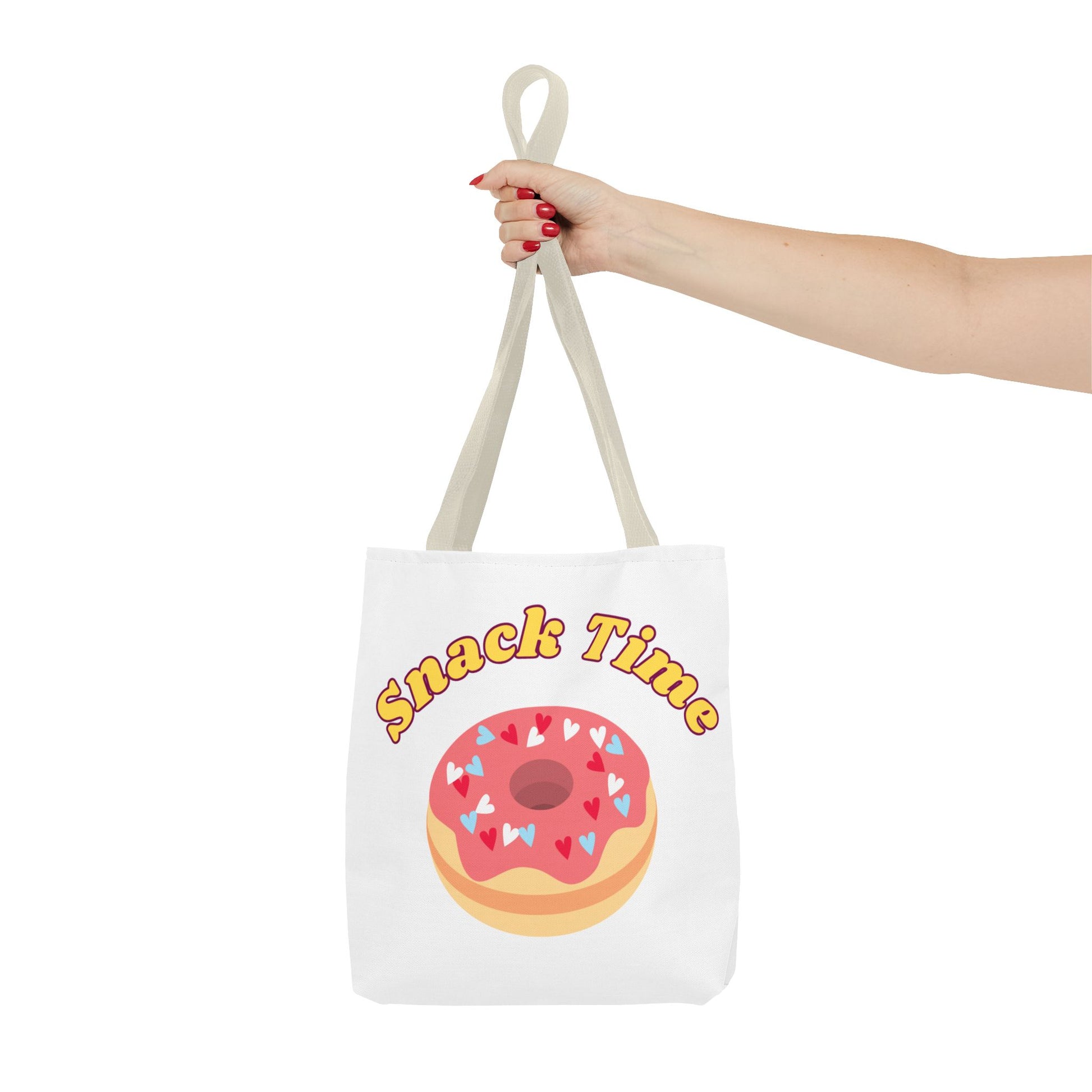 Snack Time Tote Bag, Fun Shopping Bag, Casual Carryall, Gift for Food Lovers, Cute Grocery Tote
