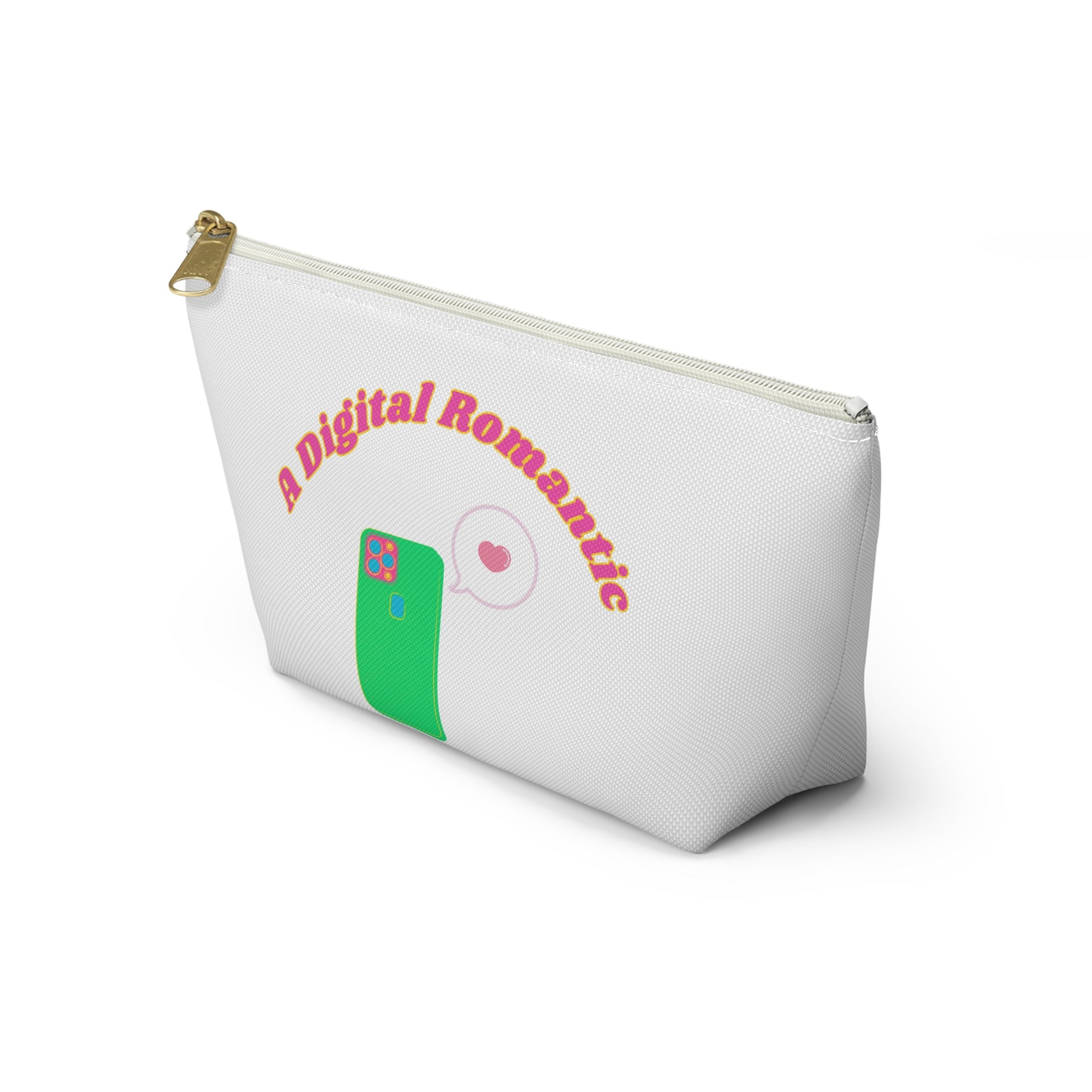 Digital Romantic Accessory Pouch, Cute Makeup Bag, Wedding Favours, Tech Lover Gift, Travel Organizer, Funny Gift Idea