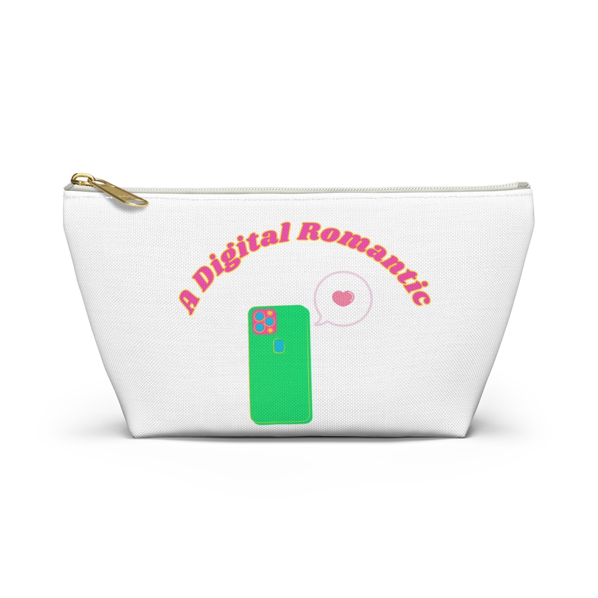 Digital Romantic Accessory Pouch, Cute Makeup Bag, Wedding Favours, Tech Lover Gift, Travel Organizer, Funny Gift Idea