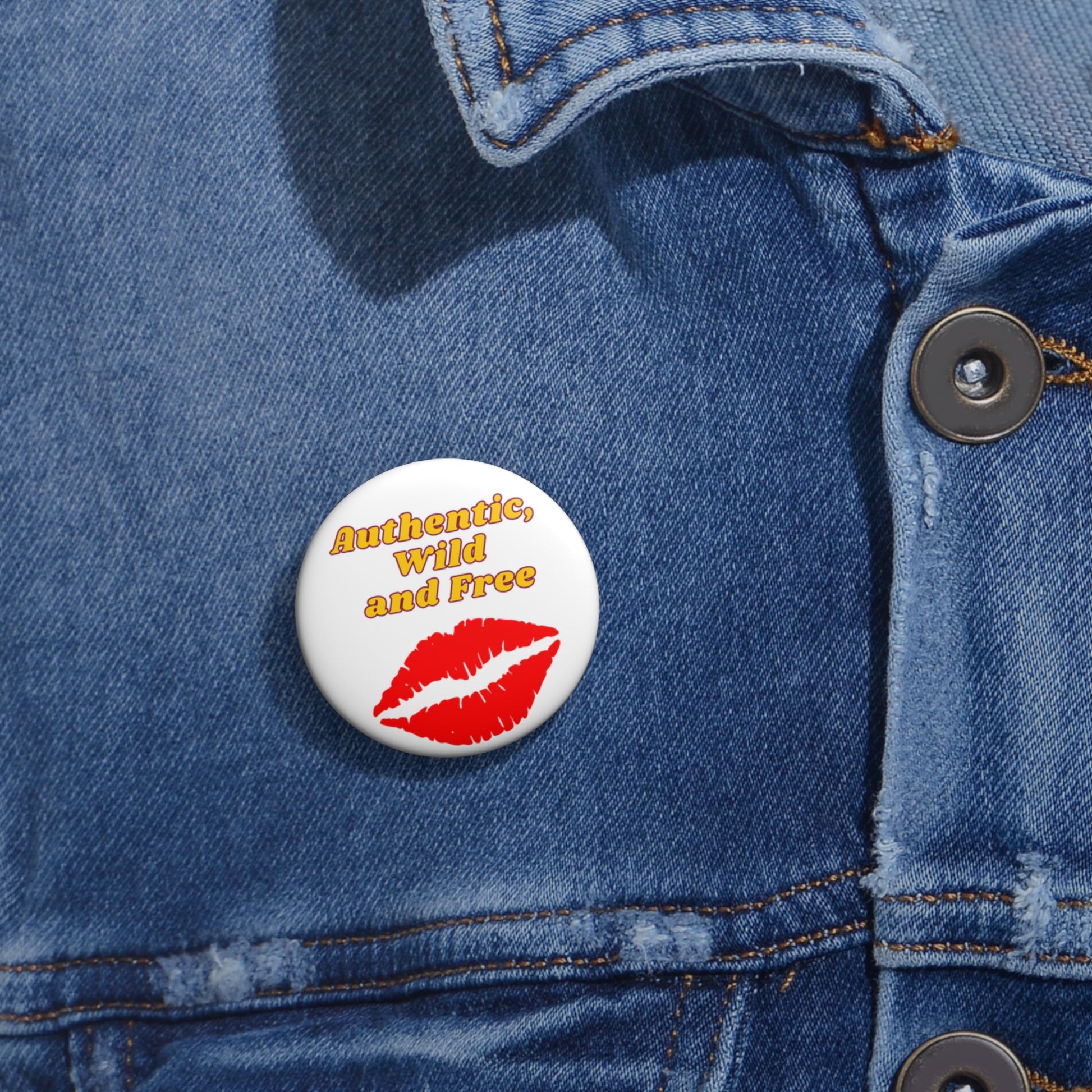 Custom Kiss Pin Buttons - Bold Expressions, Fun Fashion, Gift for Friends, Pride Celebration, Self-Expression, Unique Accessories