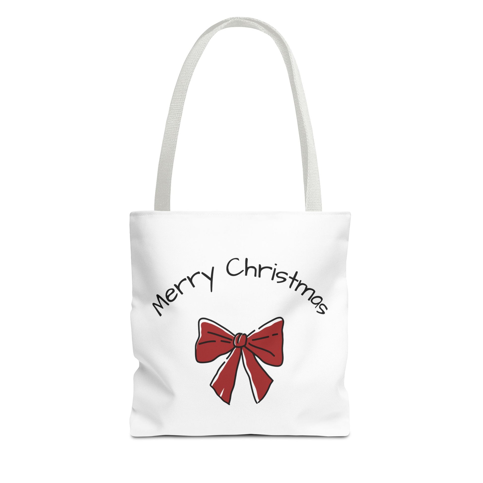 Merry Christmas Tote Bag - Festive Holiday Bag, Gift Idea for Christmas, Shopping Tote, AOP Design, Eco-Friendly Gift