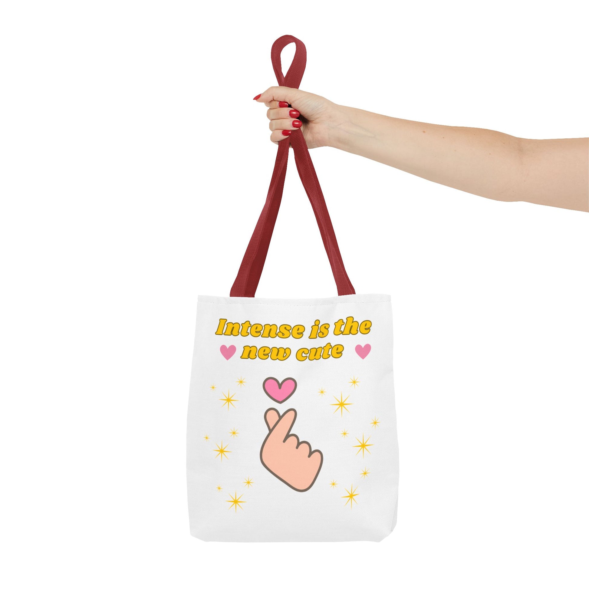 Intense is the New Cute Tote Bag, Cute Shopping Bag, Gift for Friends, Motivational Tote, Stylish Everyday Carrier