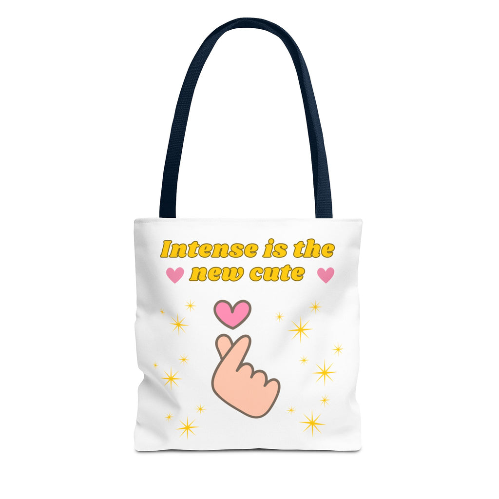Intense is the New Cute Tote Bag, Cute Shopping Bag, Gift for Friends, Motivational Tote, Stylish Everyday Carrier