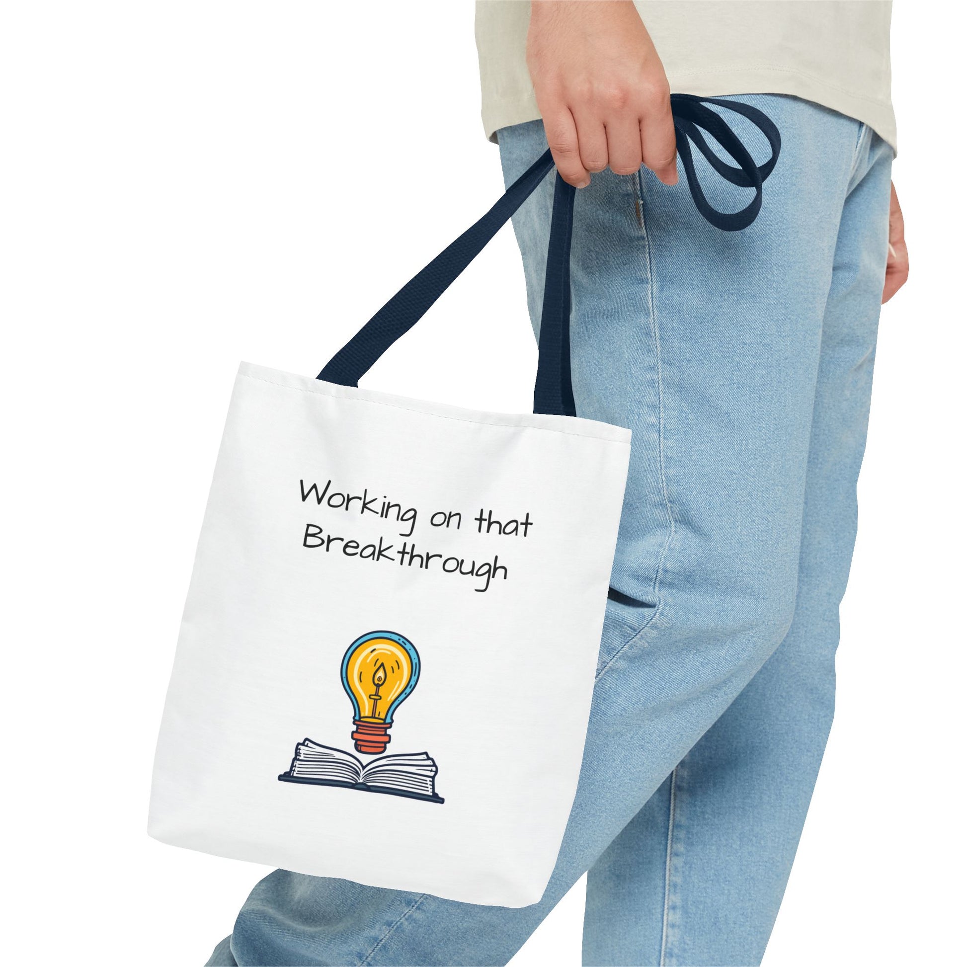 Lightbulb Inspiration Tote Bag - Motivational Gift for Students, Book Lovers, Great for Work, School, or Everyday Use, Unique AOP [...]