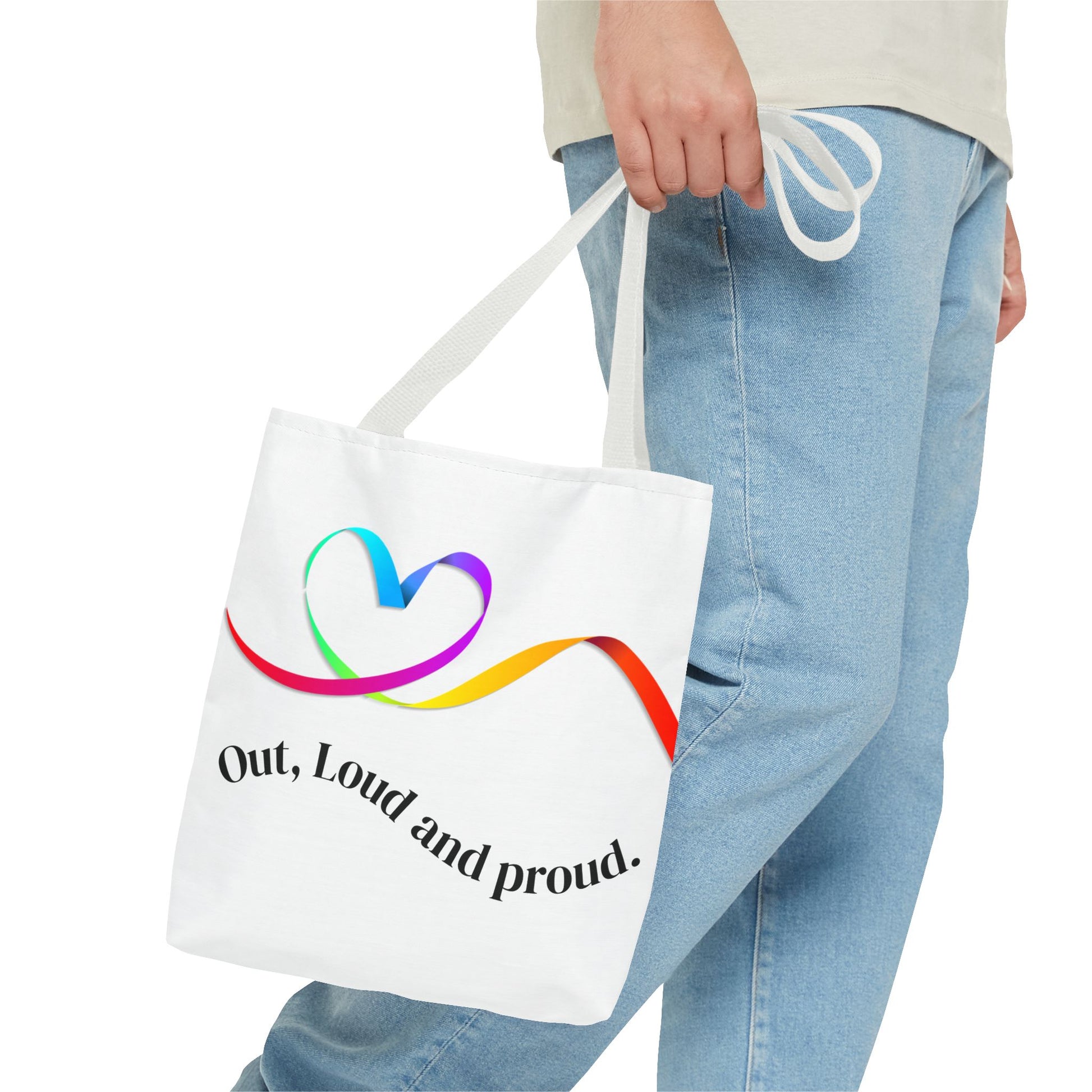 Colorful Love Heart Tote Bag | Eco-Friendly Shopping, Beach, Gift for Her, Festival, Casual Carry-All