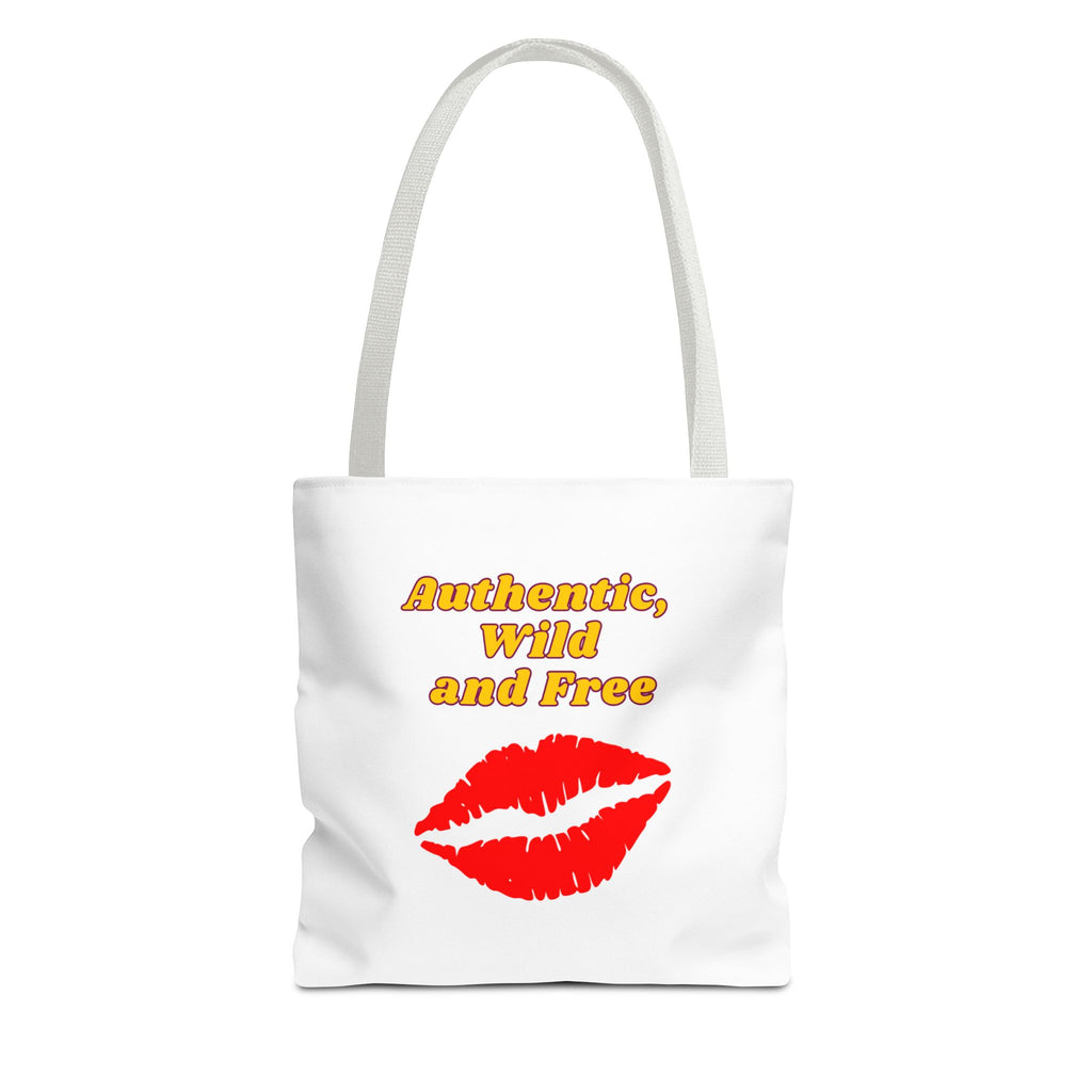 Authentic Wild and Free Tote Bag, Kiss Print Shopper, Fashionable Carryall, Gift for Her, Eco-Friendly Bag, Summer Essential