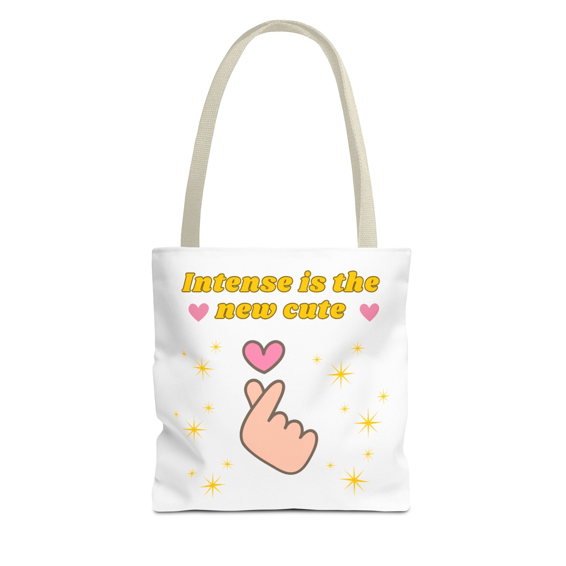 Intense is the New Cute Tote Bag, Cute Shopping Bag, Gift for Friends, Motivational Tote, Stylish Everyday Carrier