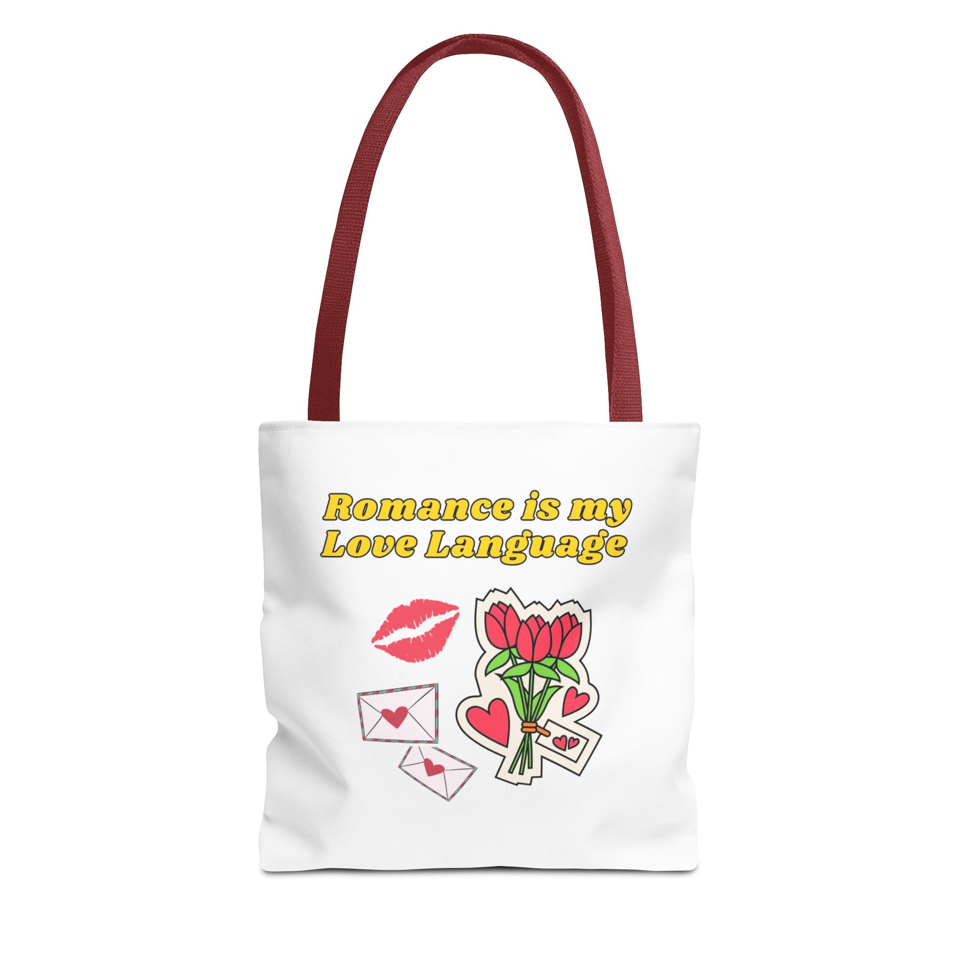 Romantic Tote Bag, Love Language Gift, Cute Reusable Shopping Bag, Valentine's Day Essentials, Gifts for Her, Floral Design Tote