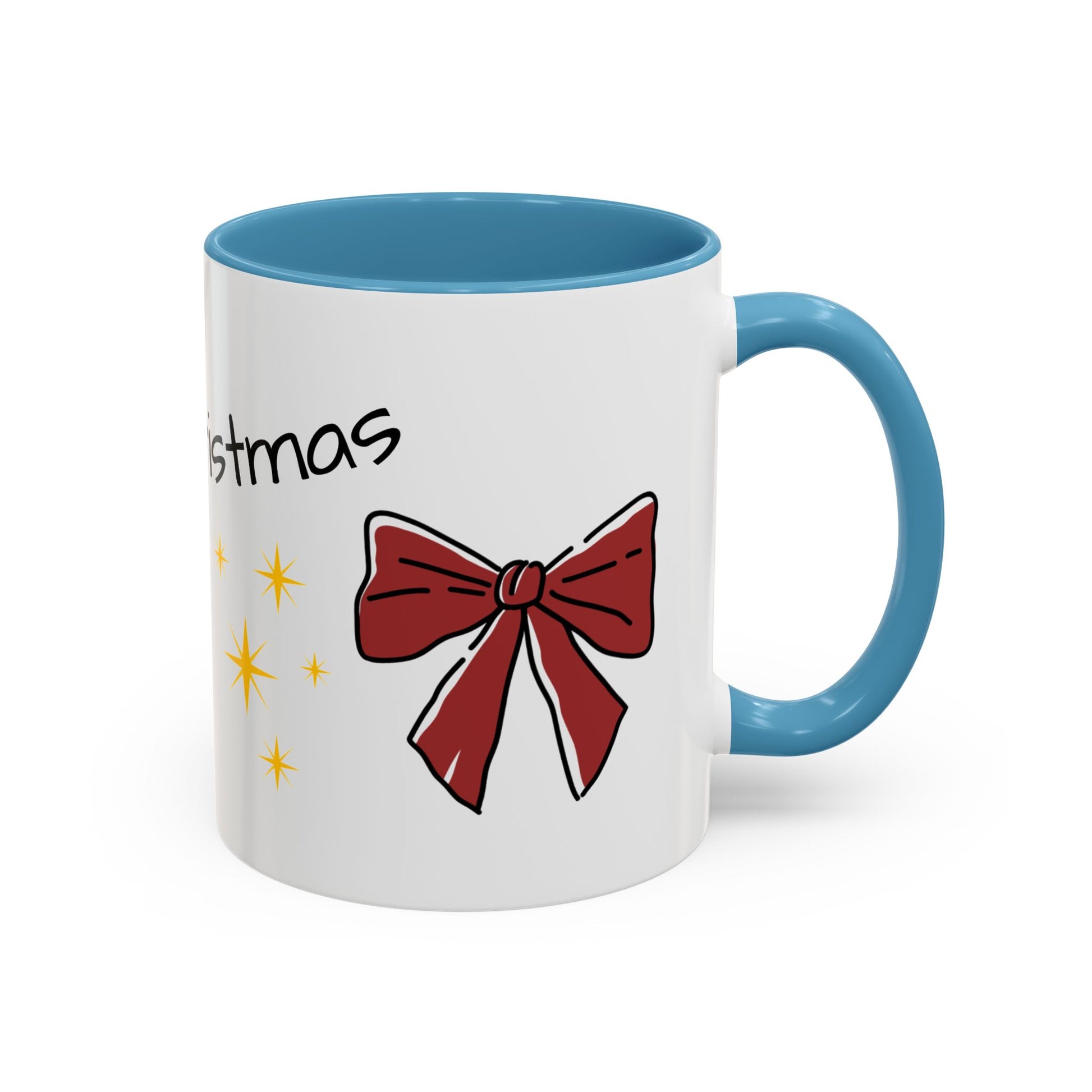 Festive Christmas Coffee Mug, Holiday Beverage Cup, Gift for Coffee Lovers, Merry Christmas Mug, Cute Bow Design