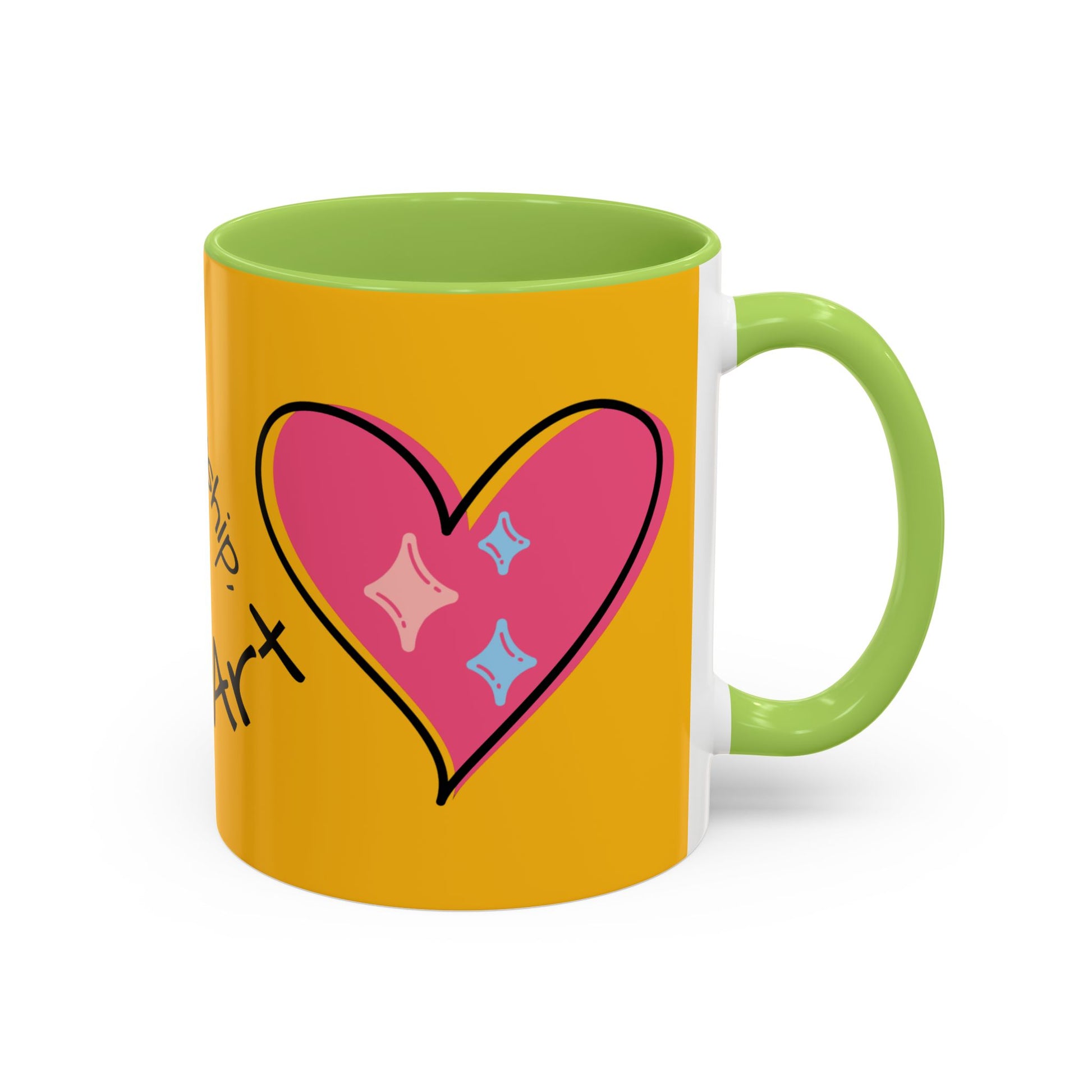 Heartfelt Art Coffee Mug, Inspirational Gift for Artists, Colorful Mug, Coffee Lovers, Home or Office Decor, Perfect for Art Lovers