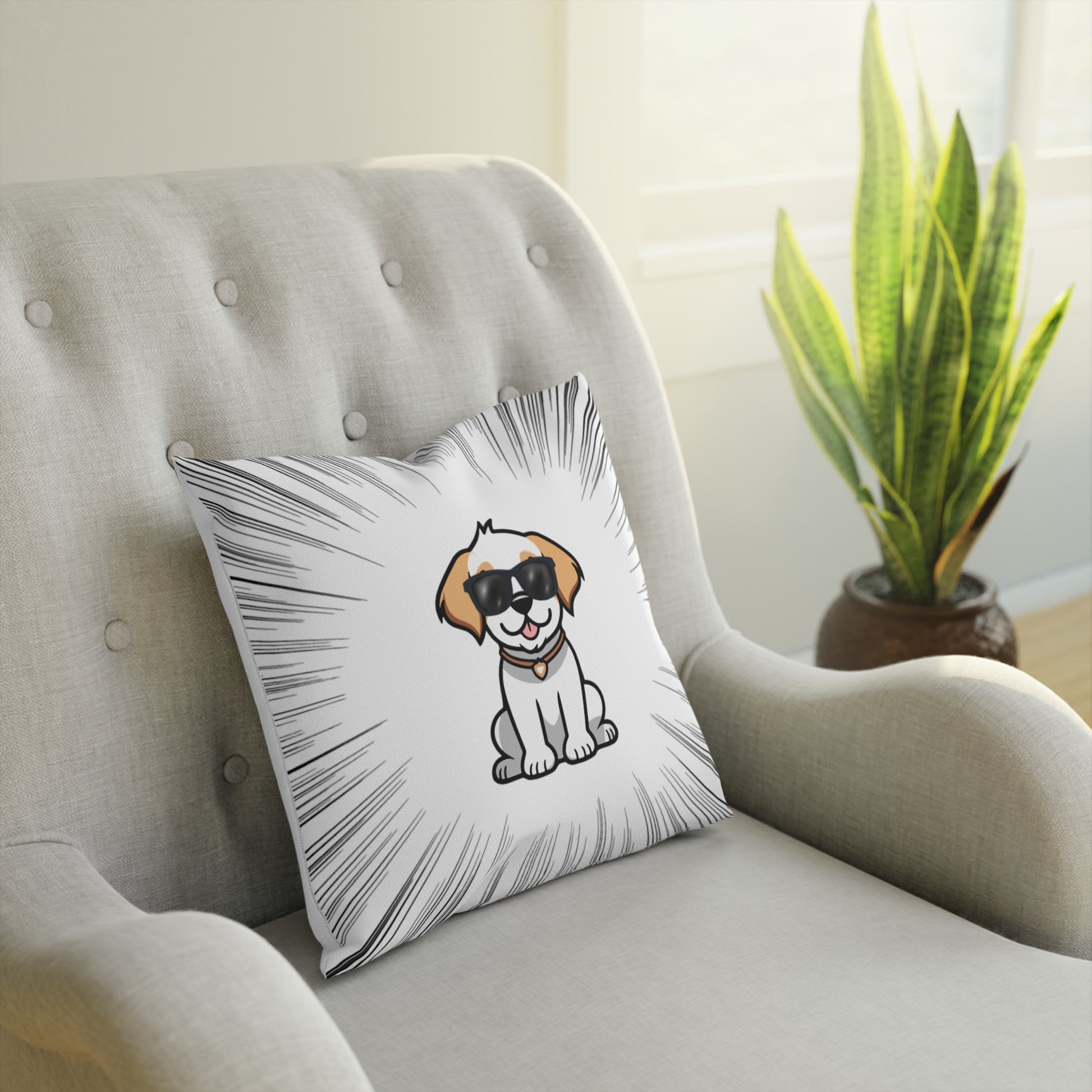 Cool Dog Cushion, Pet Lover Gift, Home Decor, Funny Dog Pillow, Dog Lover Cushion, Stylish Pet Decor