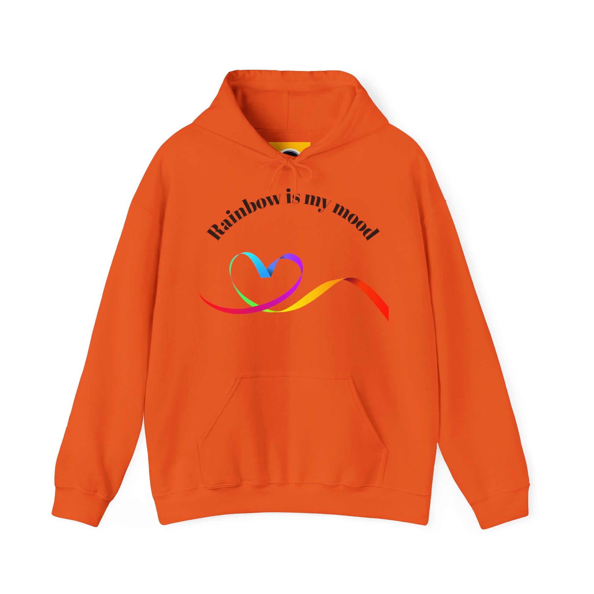 Rainbow Heart Hoodie - Unisex Heavy Blend Sweatshirt, Cozy Gift for Love, Friendship, LGBTQ+ Pride, Casual Wear, Celebratory Apparel