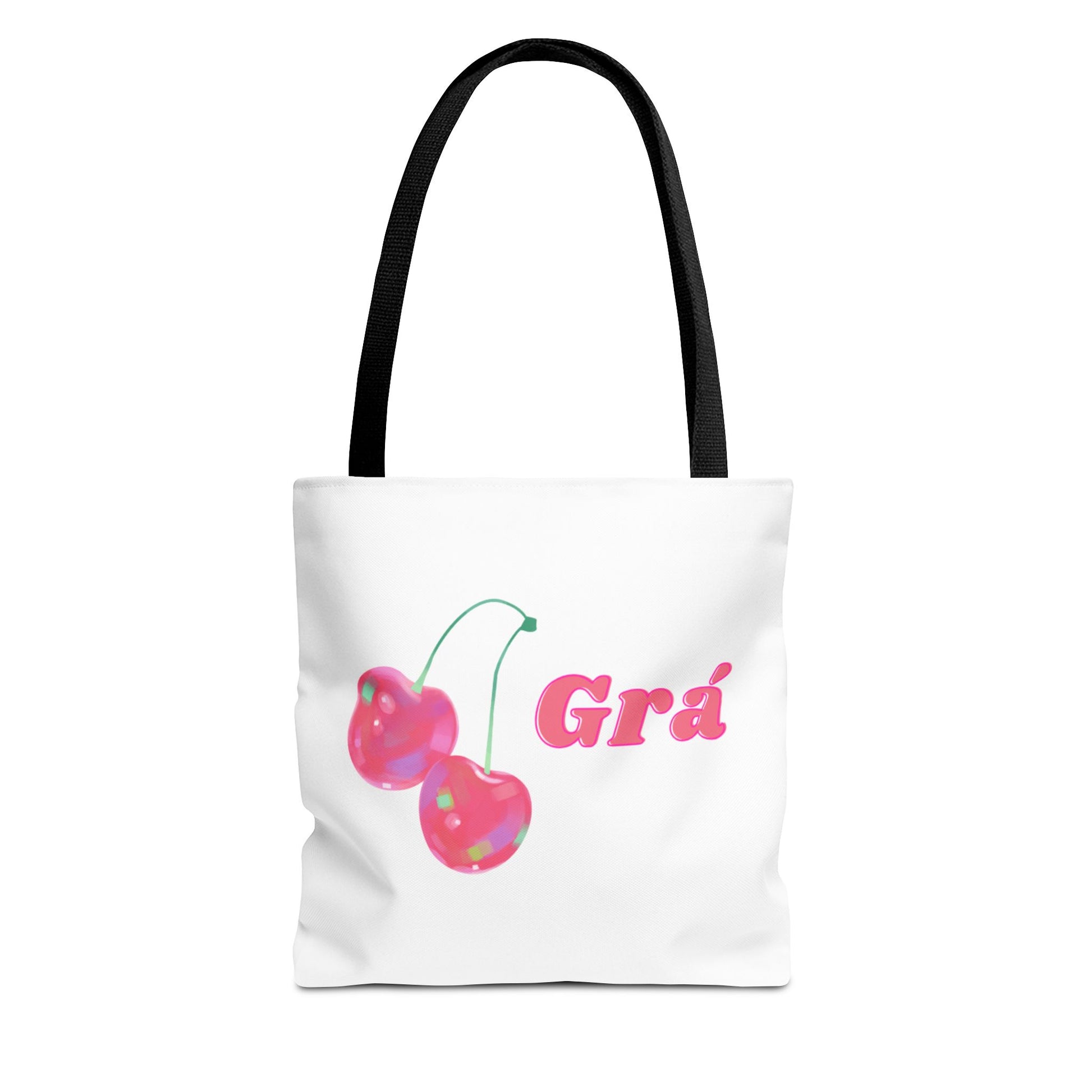 Cute Cherry Grá Tote Bag, Stylish Shopping Bag, Reusable Grocery Tote, Eco-Friendly Carryall, Gift for Friend, Summer Accessory
