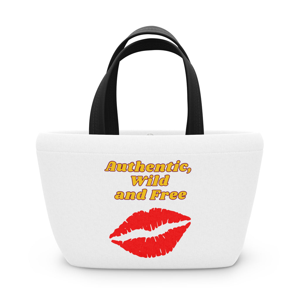 Stylish Lunch Bag - Authentic, Wild and Free, Reusable Tote, Eco-Friendly Food Carrier, Perfect for Work, School or Picnic