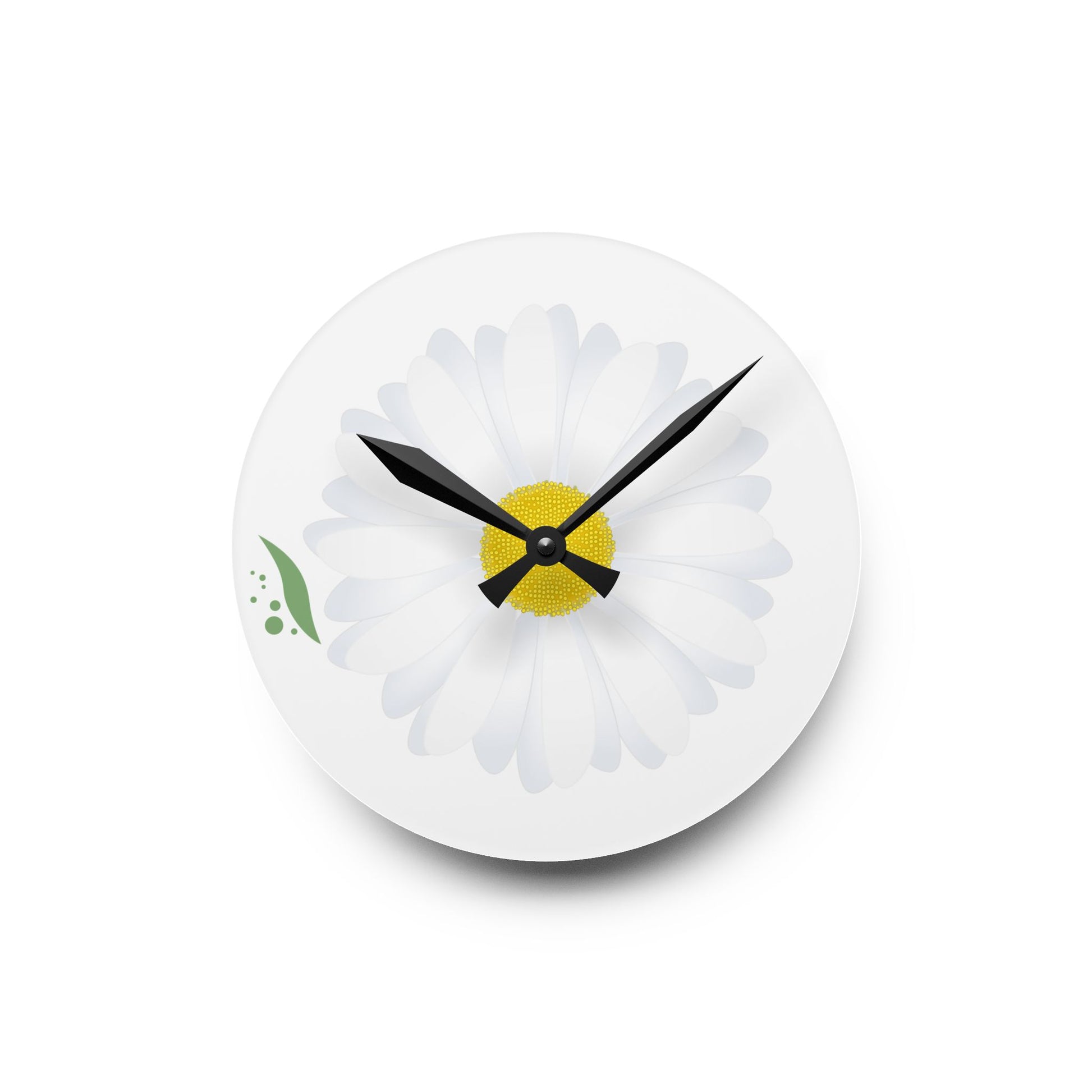 Daisy Acrylic Wall Clock, Floral Home Decor, Modern Wall Art, Unique Gift for Her, Kitchen or Living Room Clock