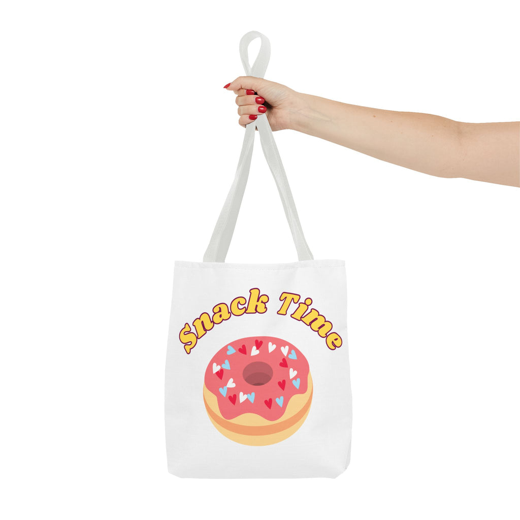 Snack Time Tote Bag, Fun Shopping Bag, Casual Carryall, Gift for Food Lovers, Cute Grocery Tote