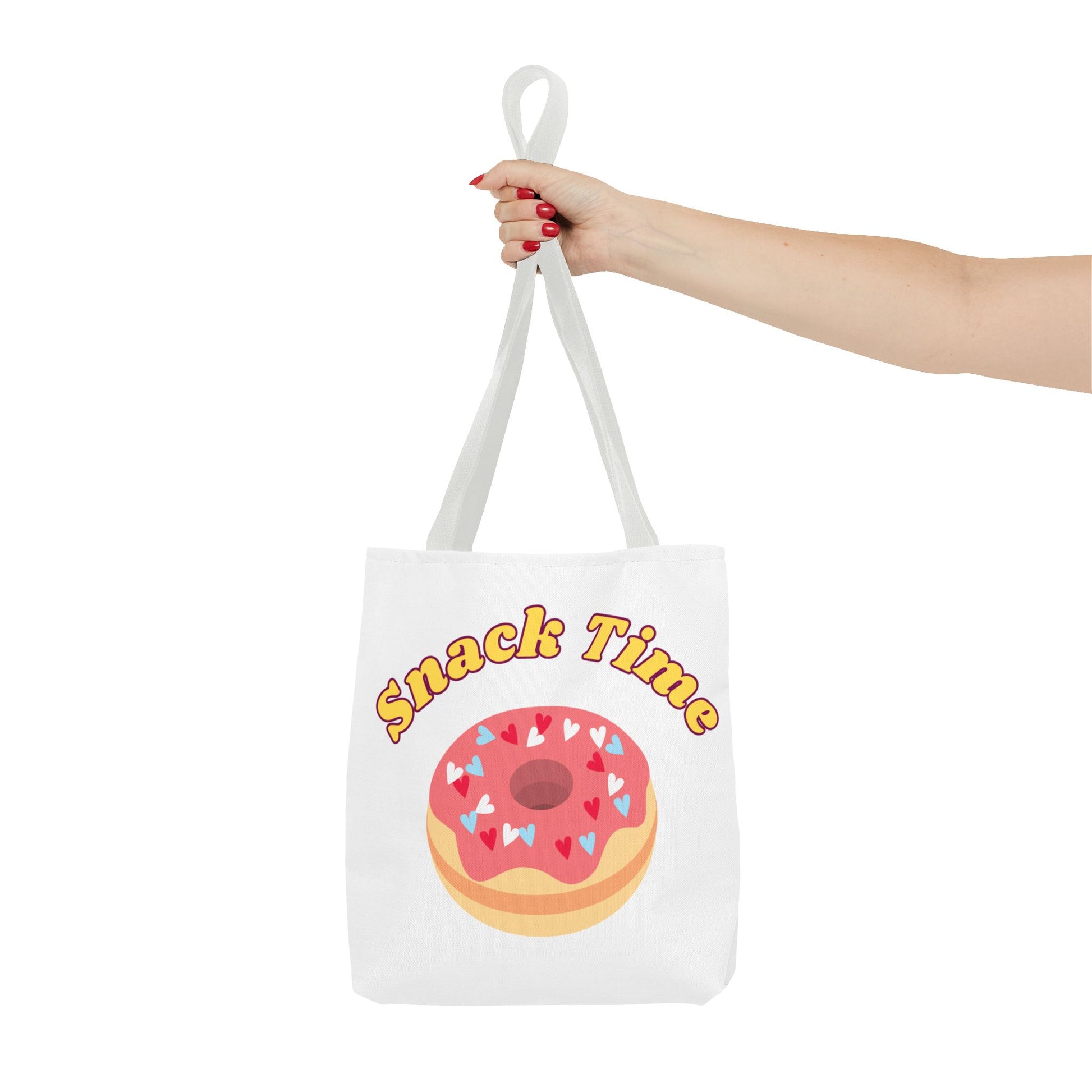 Snack Time Tote Bag, Fun Shopping Bag, Casual Carryall, Gift for Food Lovers, Cute Grocery Tote