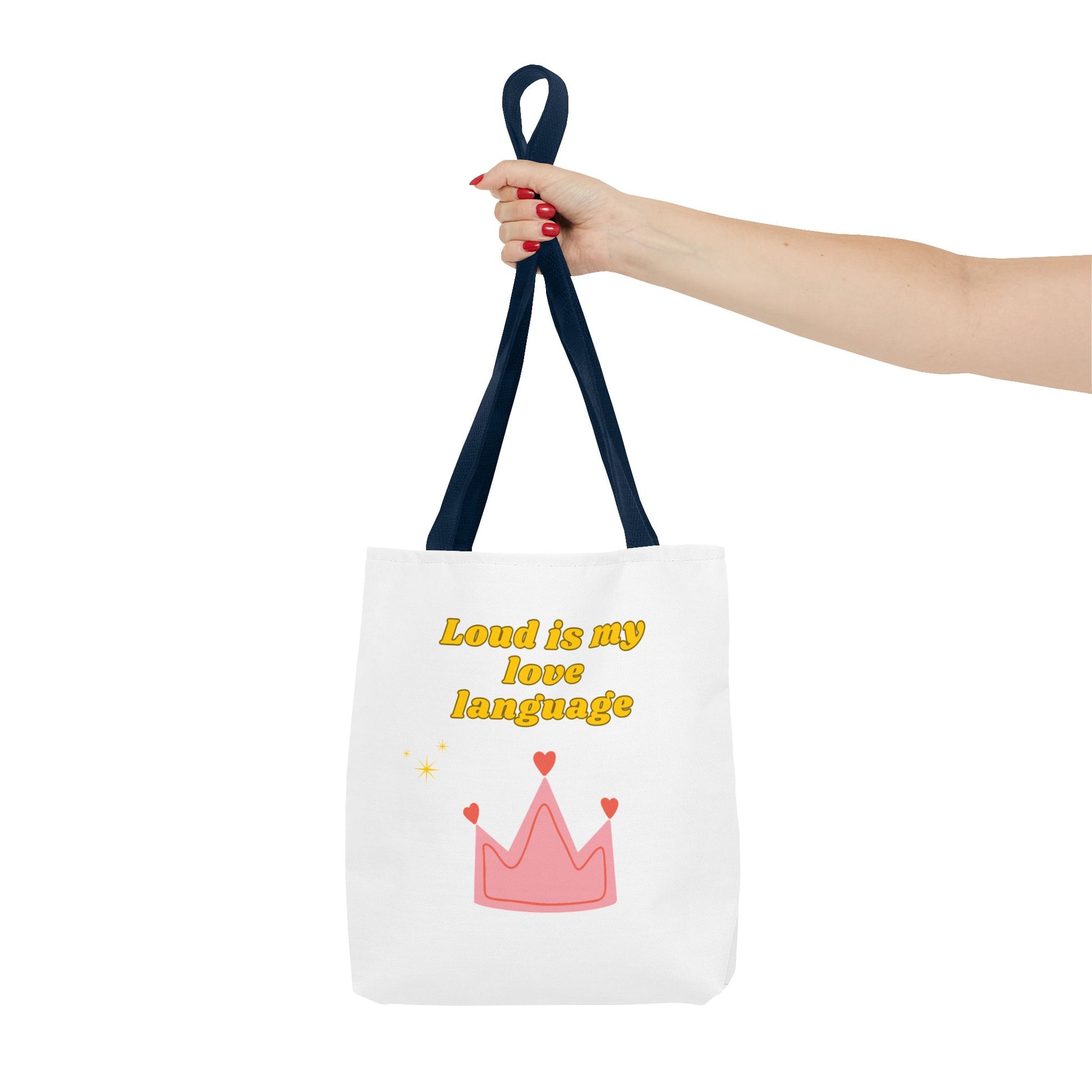 Loud Love Language Tote Bag, Cute Tote, Everyday Bag, Gift for Friends, Eco-Friendly Shopping, Personalized Style