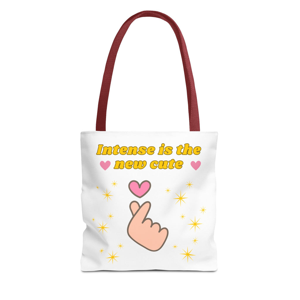 Intense is the New Cute Tote Bag, Cute Shopping Bag, Gift for Friends, Motivational Tote, Stylish Everyday Carrier