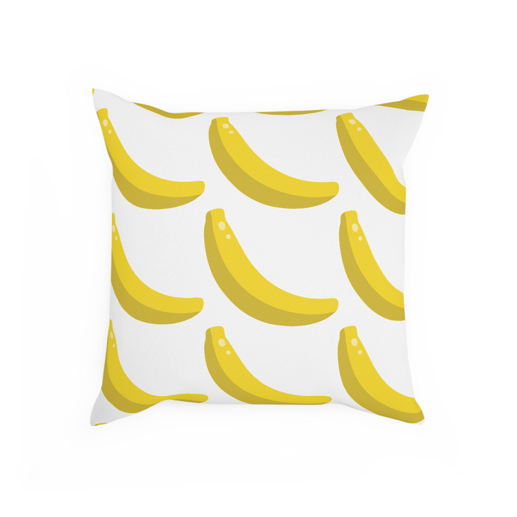 Fun Banana Print Cushion, Decorative Throw Pillow, Cute Home Decor, Gift for Fruit Lovers, Tropical Vibe Cushion