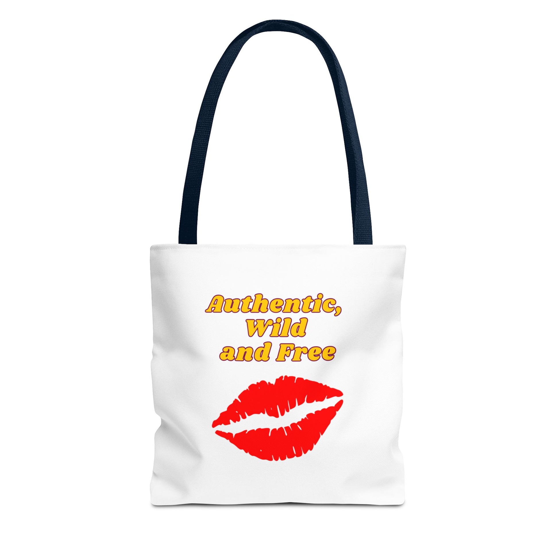Authentic Wild and Free Tote Bag, Kiss Print Shopper, Fashionable Carryall, Gift for Her, Eco-Friendly Bag, Summer Essential
