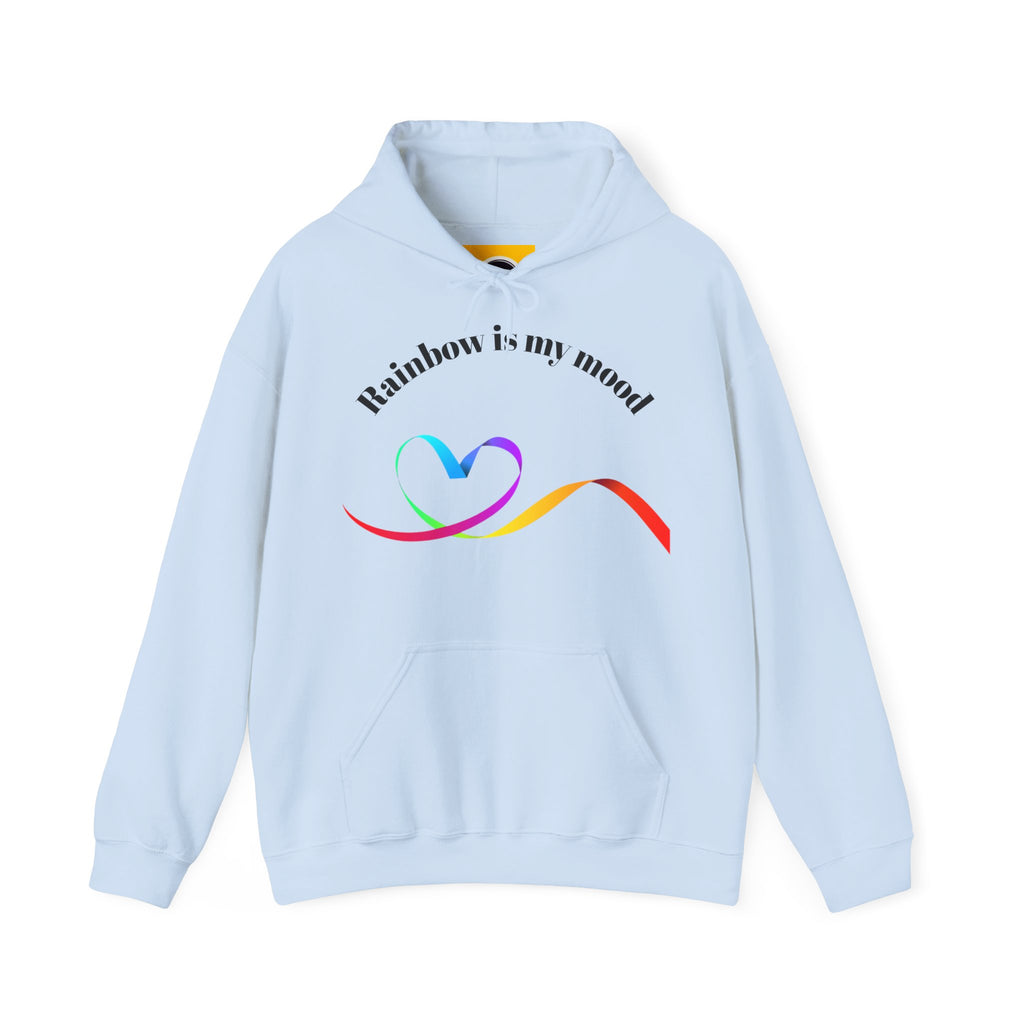 Rainbow Heart Hoodie - Unisex Heavy Blend Sweatshirt, Cozy Gift for Love, Friendship, LGBTQ+ Pride, Casual Wear, Celebratory Apparel